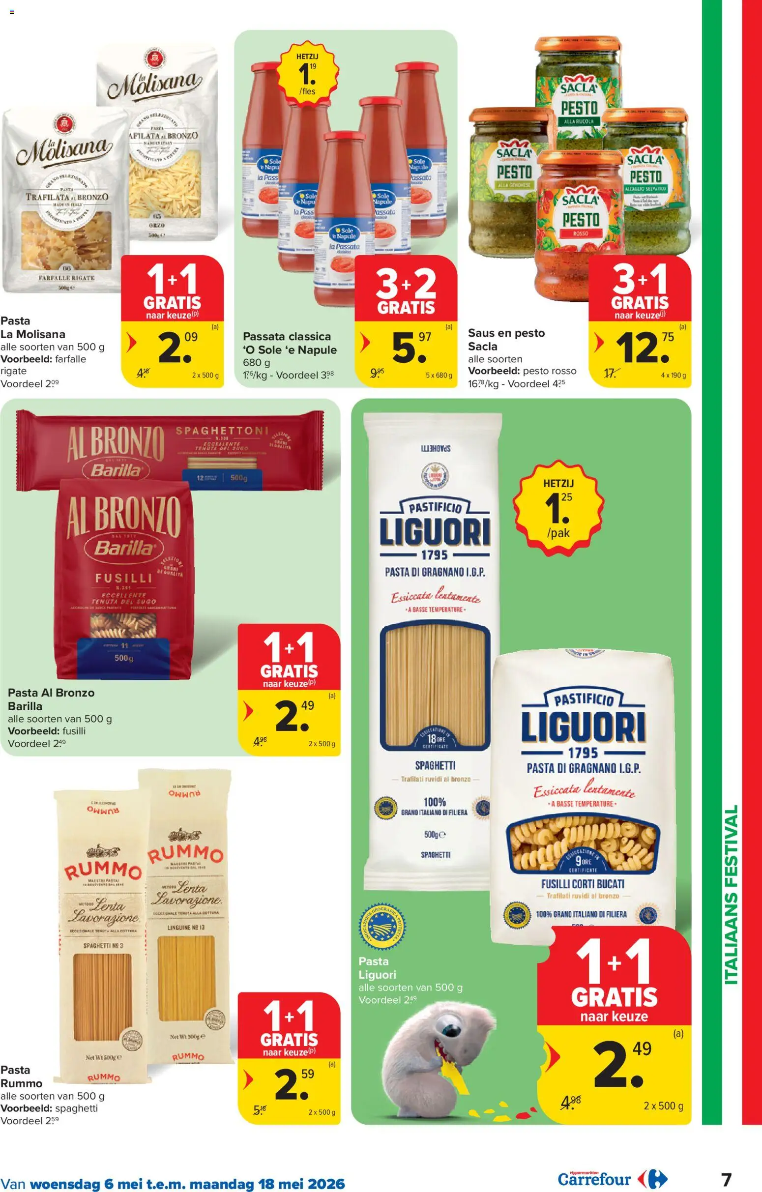 {H1} | Pagina: 7 | Producten: Pasta, Saus, La, Rucola