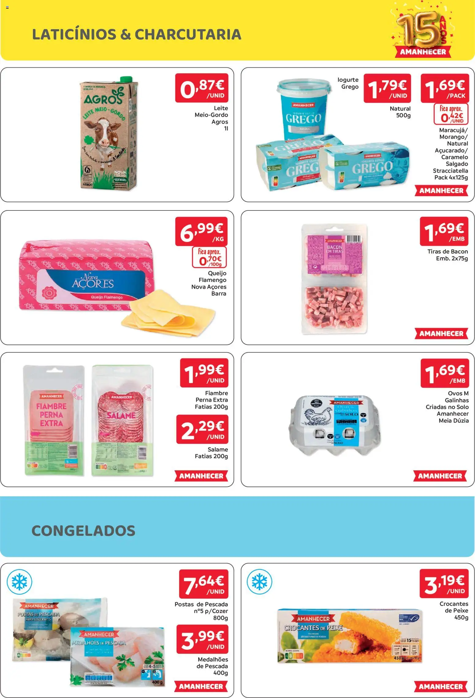 Amanhecer folheto │ válido de 27/08/2026 | Página: 2 | Produtos: Fiambre, Bacon, Leite, Ovos