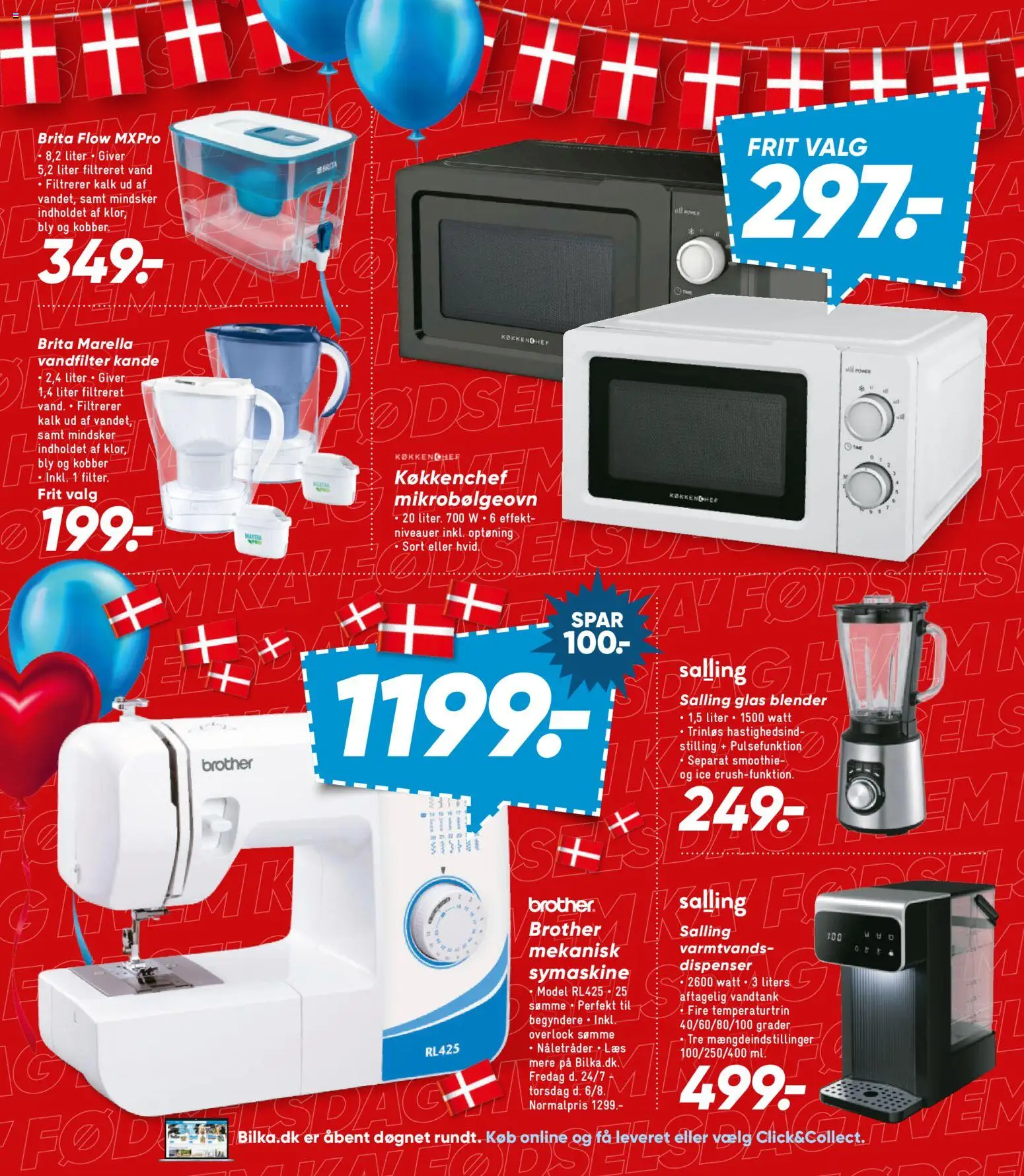 Bilka tilbudsavis – gyldig fra 24/07/2026 | Side: 34 | Produkter: Smoothie, Mikrobølgeovn, Symaskine