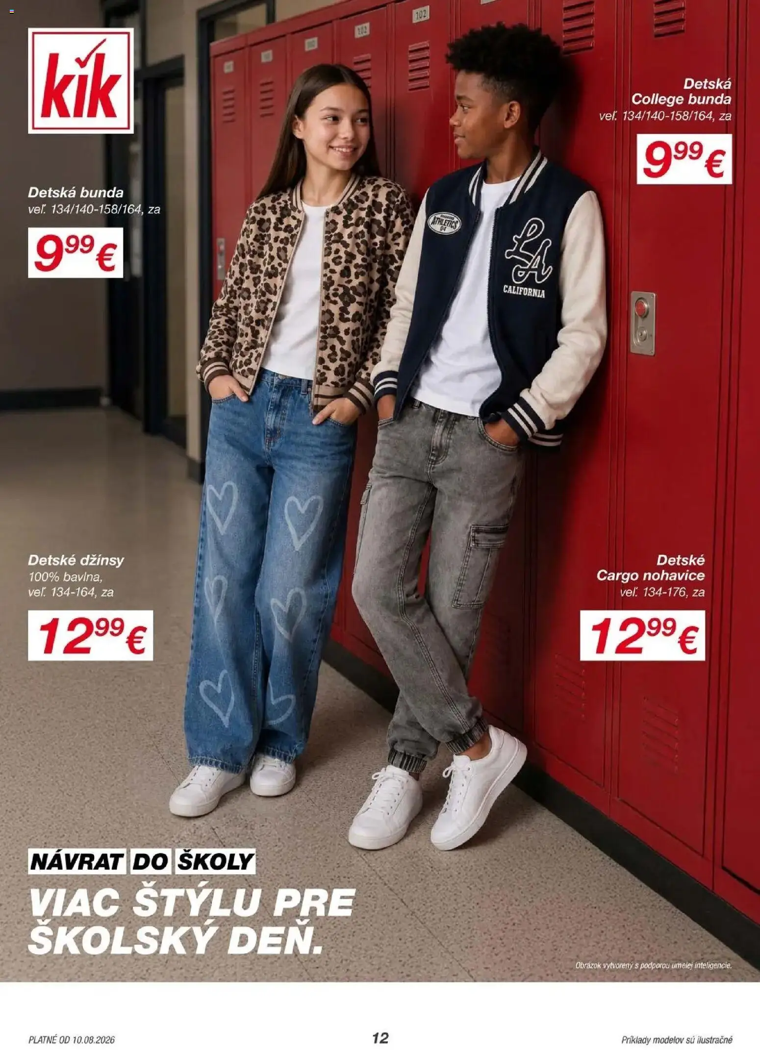 KiK viac zábavy v škole od 10.08.2026 → Aktuálny textil výpredaj online | Strana: 12 | Produkty: Bunda, Nohavice