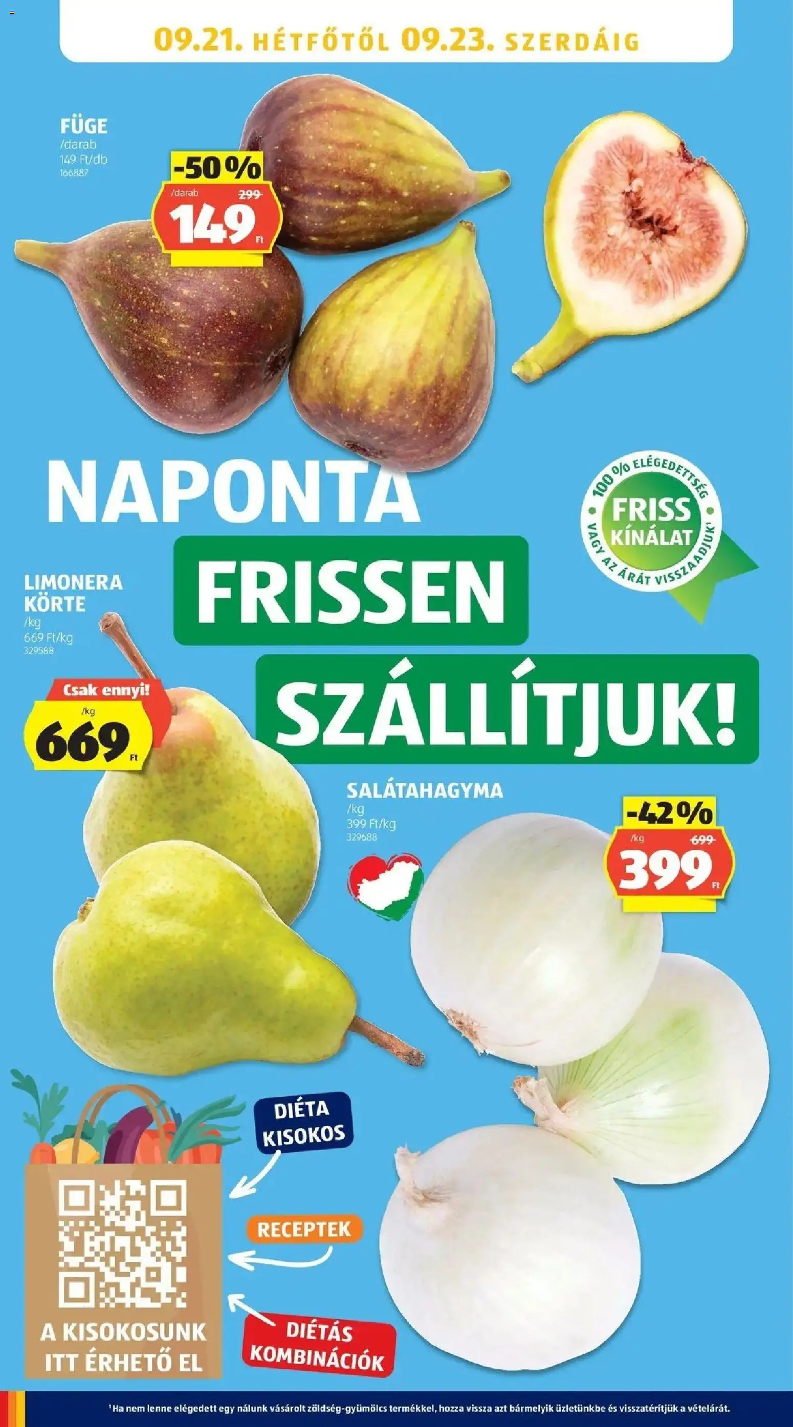 Aldi aktuális akciós újság - 2026.09.17. -tól/töl > akció, lapozható szórólap 🛍️ | Oldal: 22 | Termékek: Körte, Füge
