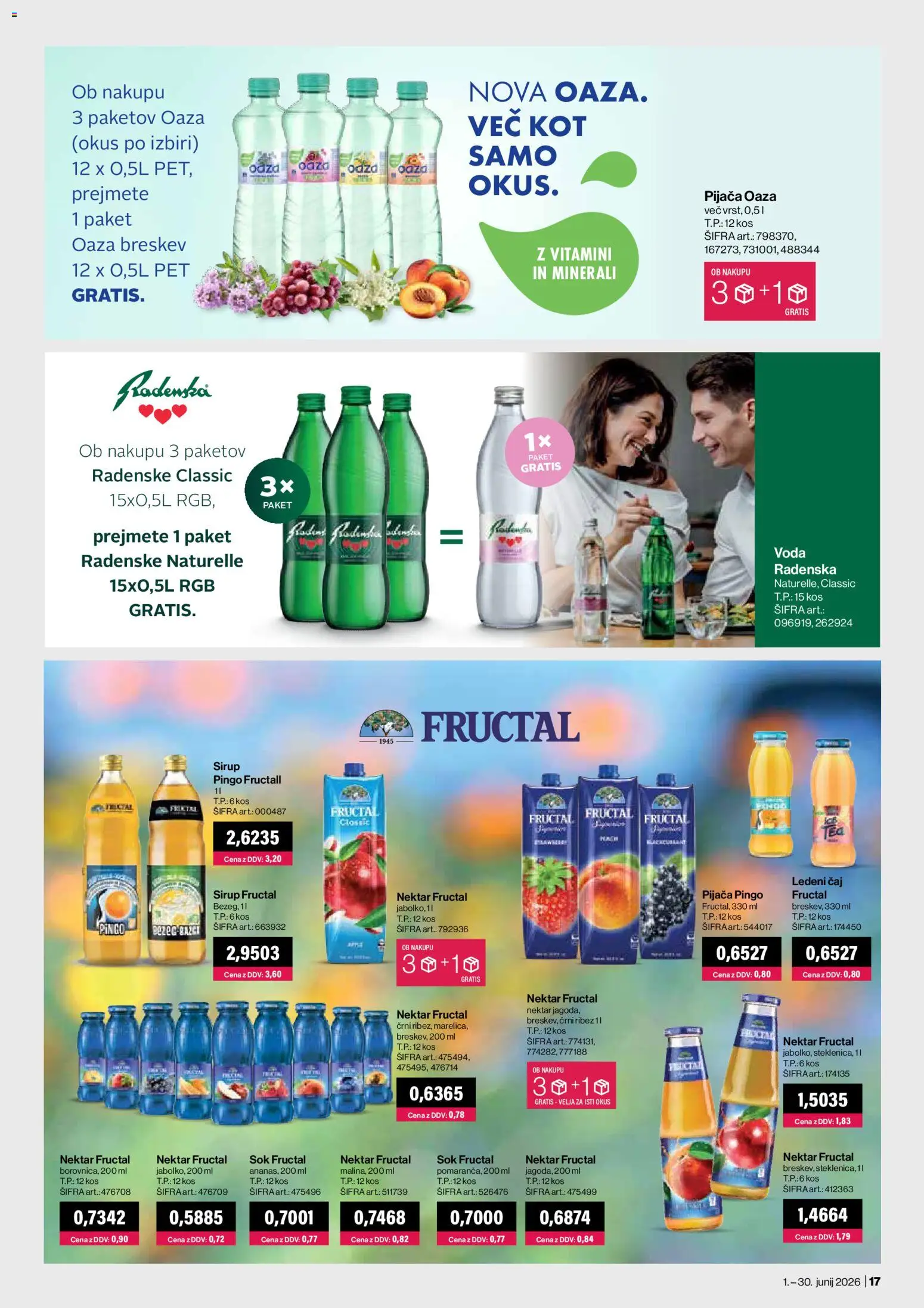 Novi Mercator katalog ponudbe – veljaven od 01.06.2026 | Stran: 17 | Izdelki: Steklenica, Ledeni čaj, Ananas, Voda