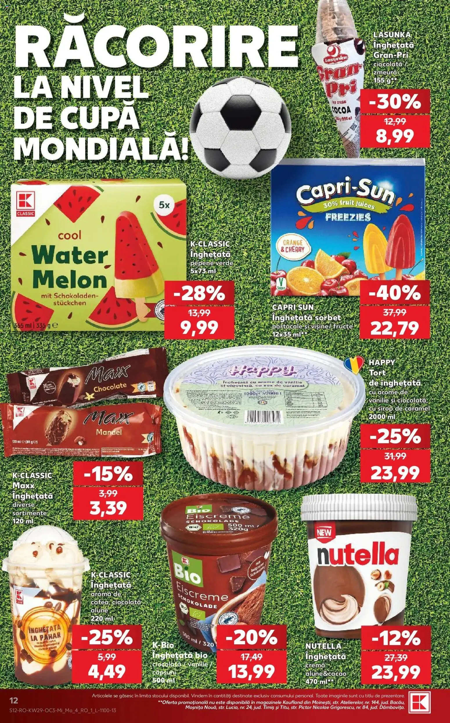 Noul catalog Kaufland – valabil de la 15.07.2026 | Pagină: 12 | Produse: Pepene Verde, Alune, Portocale, Sirop