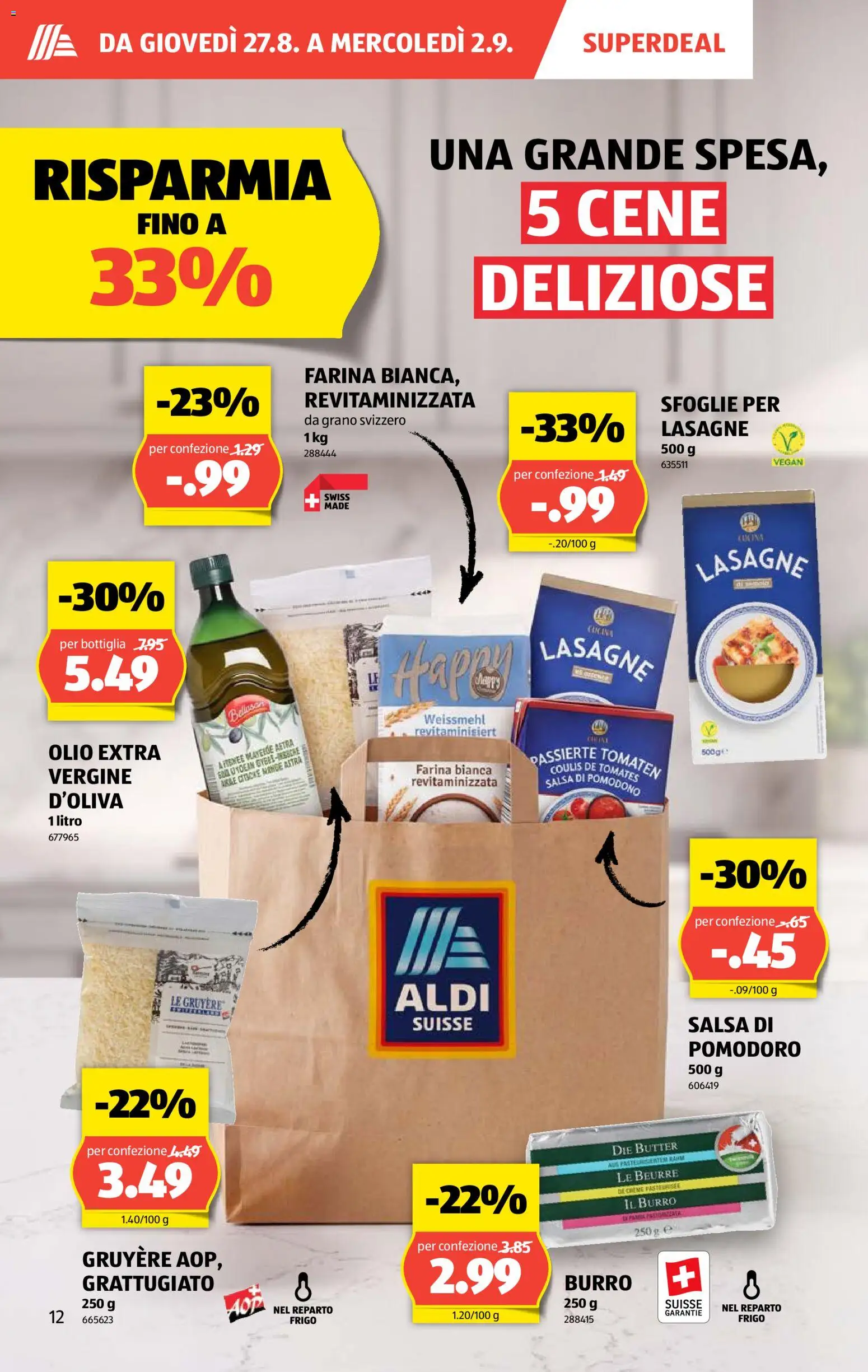 Aldi aktionen IT – gültig ab 27.08.2026 | Seite: 12 | Produkte: Butter, Tomaten