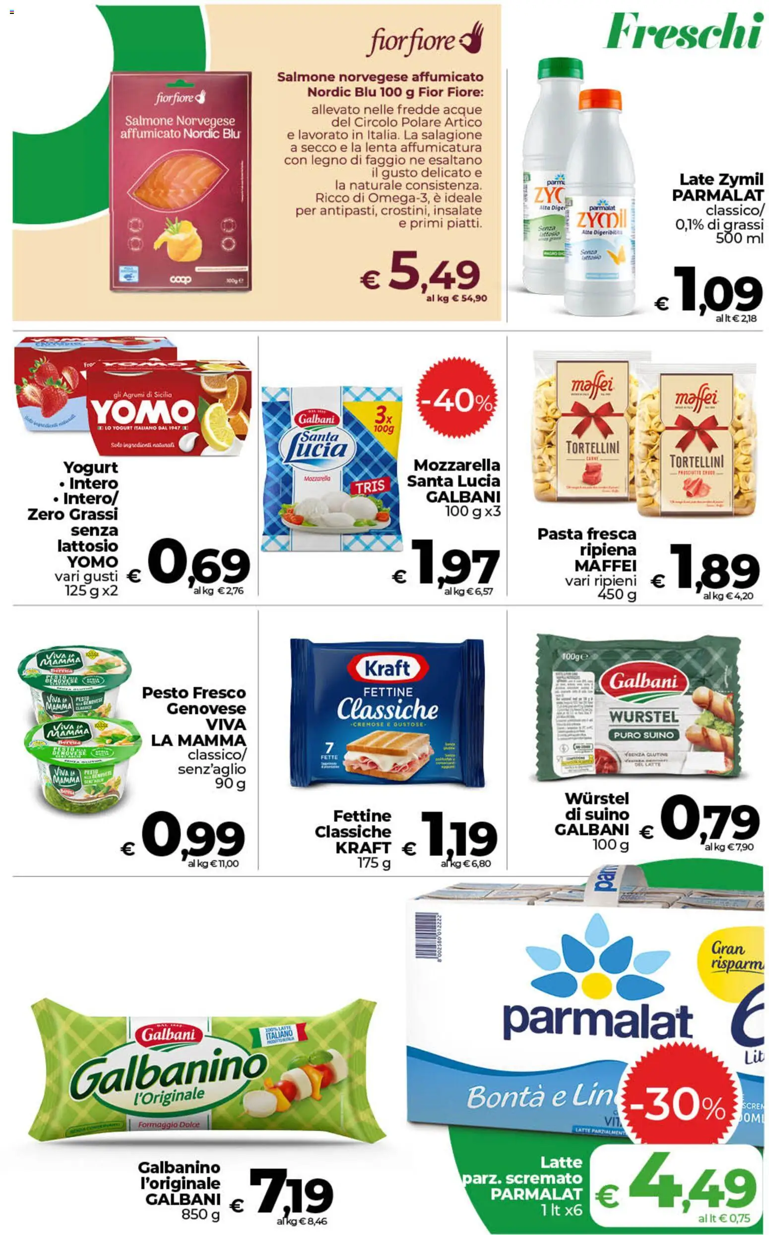 Volantino COOP del 11/09/2026 | Pagina: 24 | Prodotti: Salmone, Mozzarella, Agrumi, Senza lattosio
