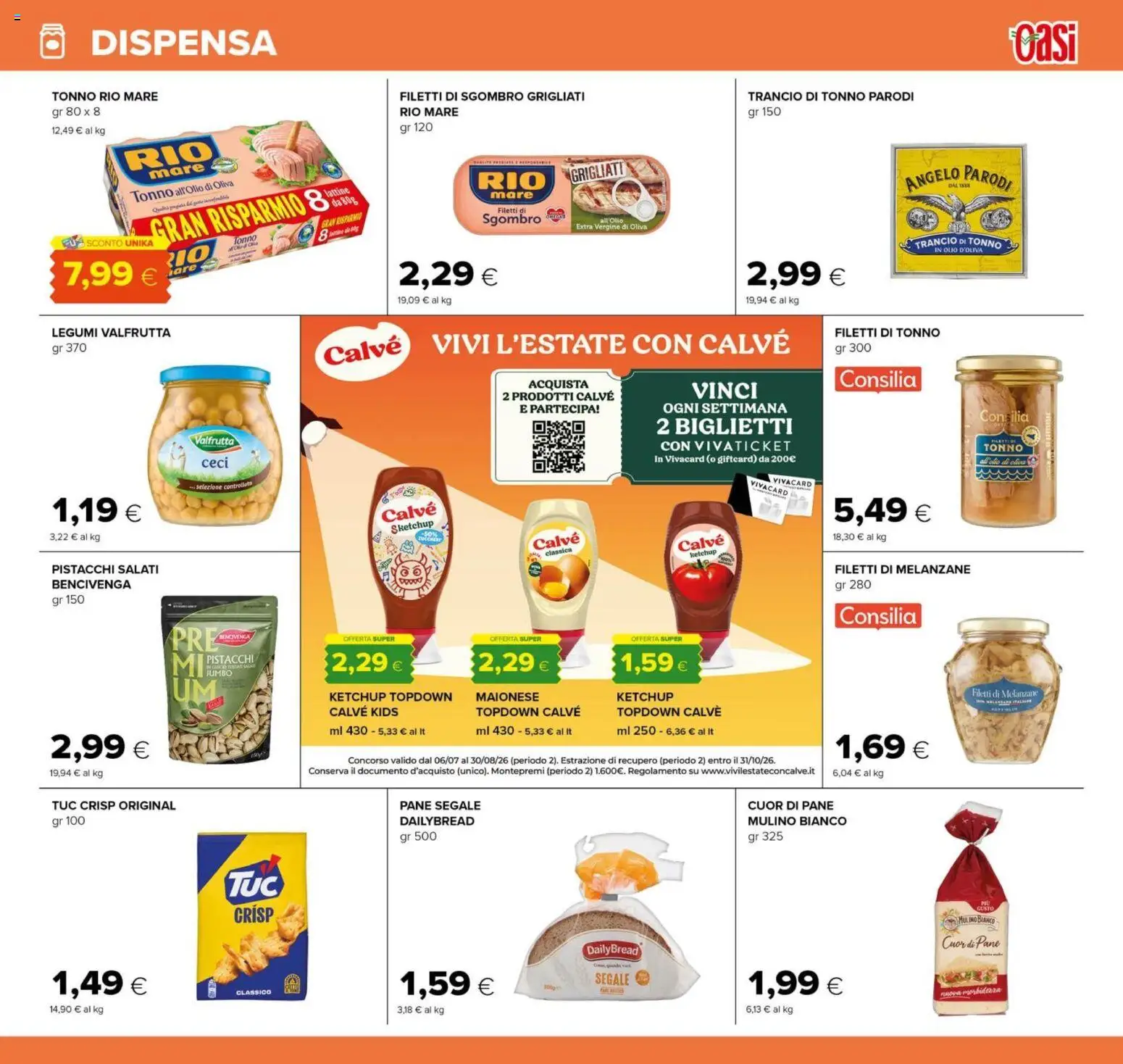Volantino Oasi del 21/08/2026 | Pagina: 23 | Prodotti: Legumi, Pane, Olio, Sgombro
