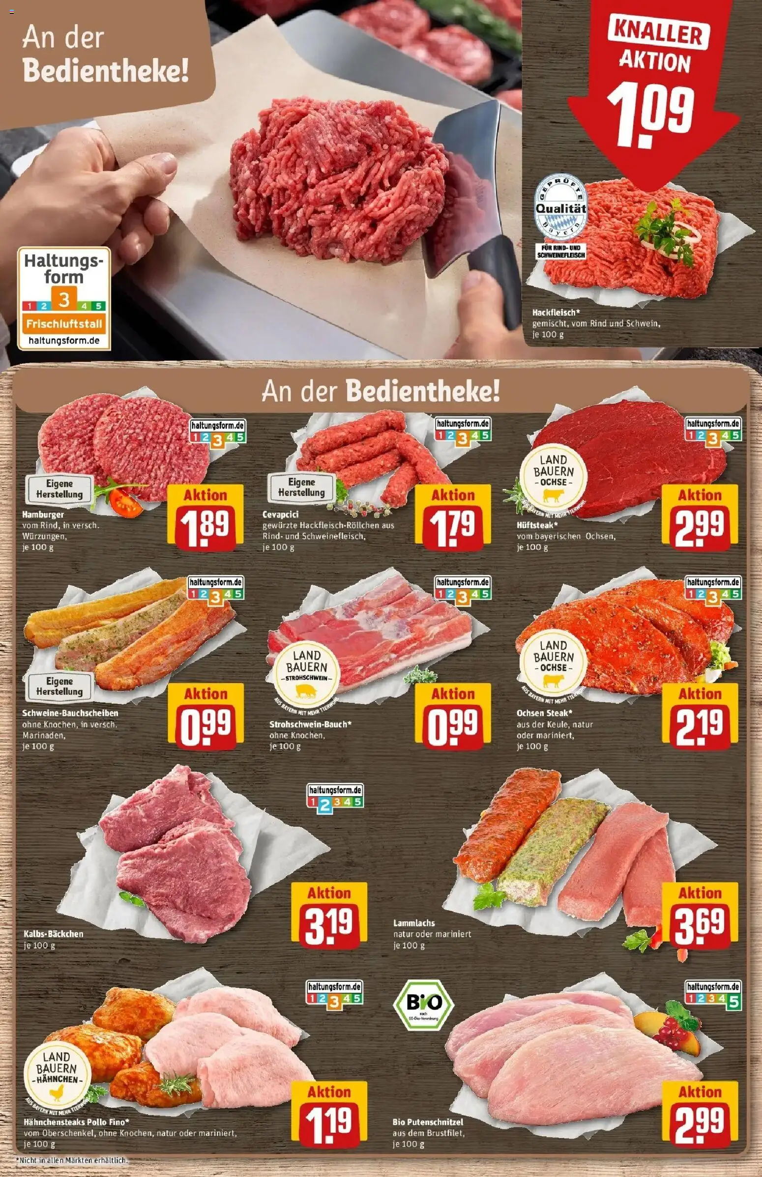 REWE Prospekt ab 28.09.2026 zum Blättern » Angebote | Seite: 14 | Produkte: Hahnchen, Cevapcici, Putenschnitzel, Schweinefleisch