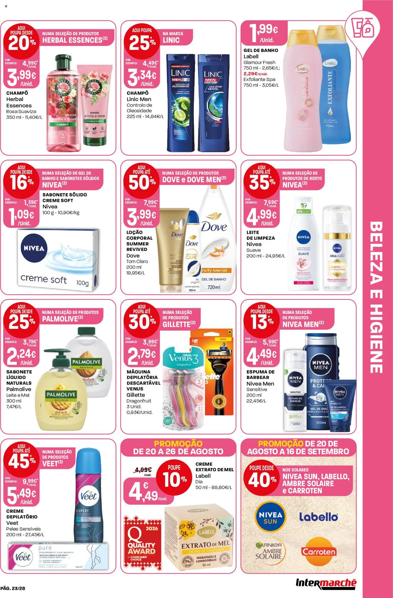 Intermarché Folheto Contact │ válido de 20/08/2026 | Página: 23 | Produtos: Romã, Champô, Sabonete, Creme