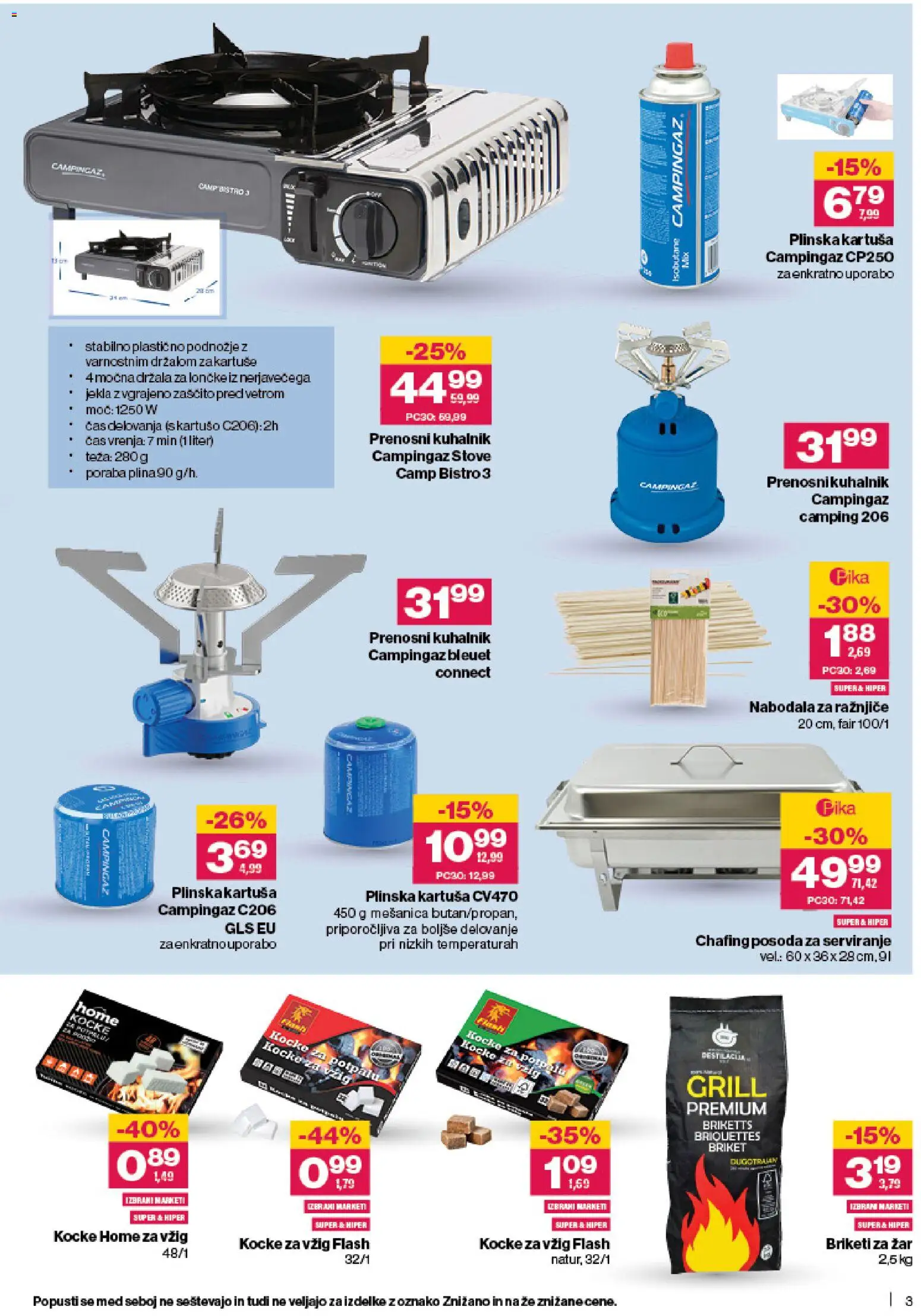 Novi Mercator katalog ponudbe – veljaven od 15.04.2026 | Stran: 3 | Izdelki: Teza, Zar, Kuhalnik, Grill