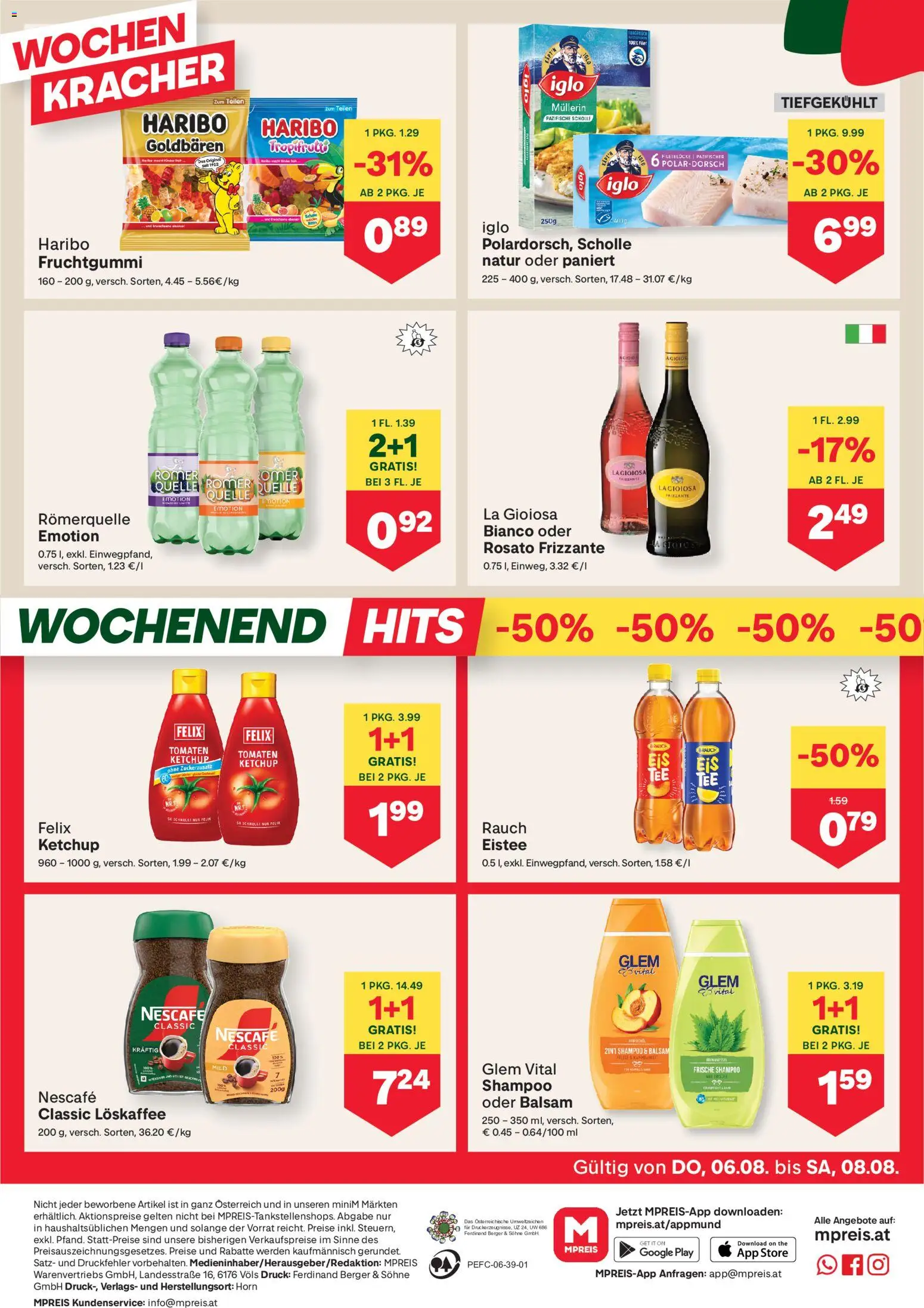 MPREIS Flugblatt gültig ab 06.08.2026 | Seite: 12 | Produkte: Ketchup, Shampoo, Tomaten