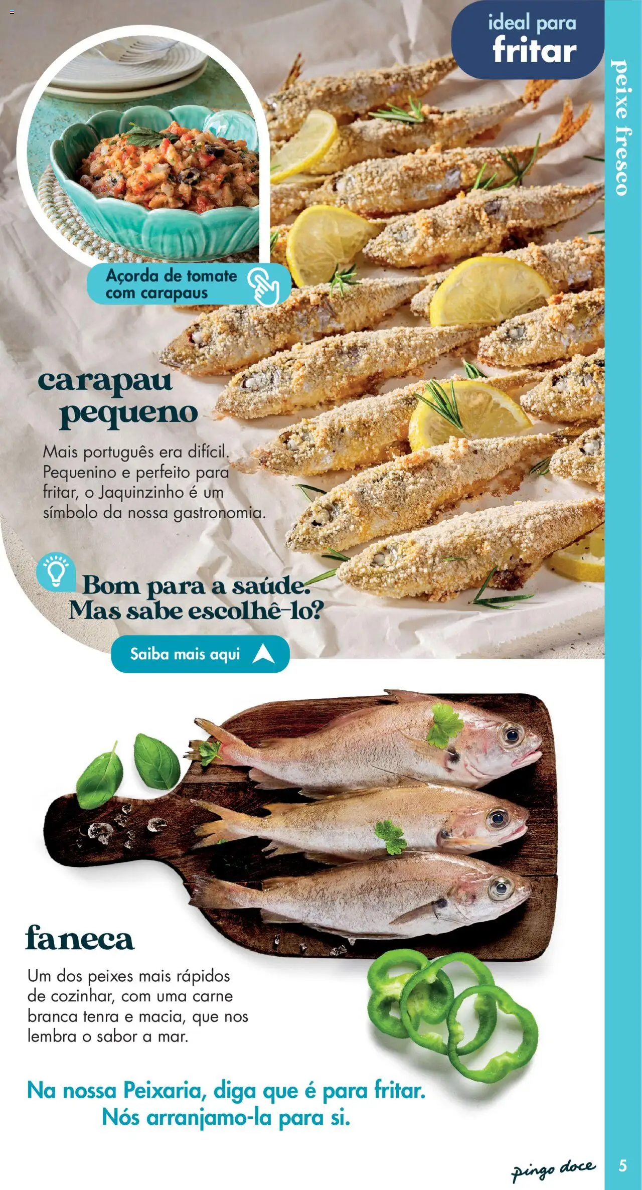 Pingo Doce - Catálogo Peixaria │ válido de 20/05/2025 | Página: 5 | Produtos: Peixe, Carne, Tomate