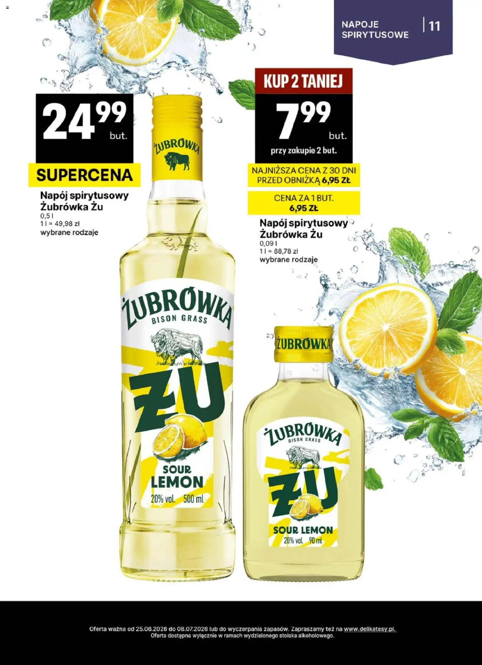 Delikatesy Centrum gazetka - DeliBarek od 25.06.2026 | Strona: 11 | Produkty: Napoje, Żubrówka