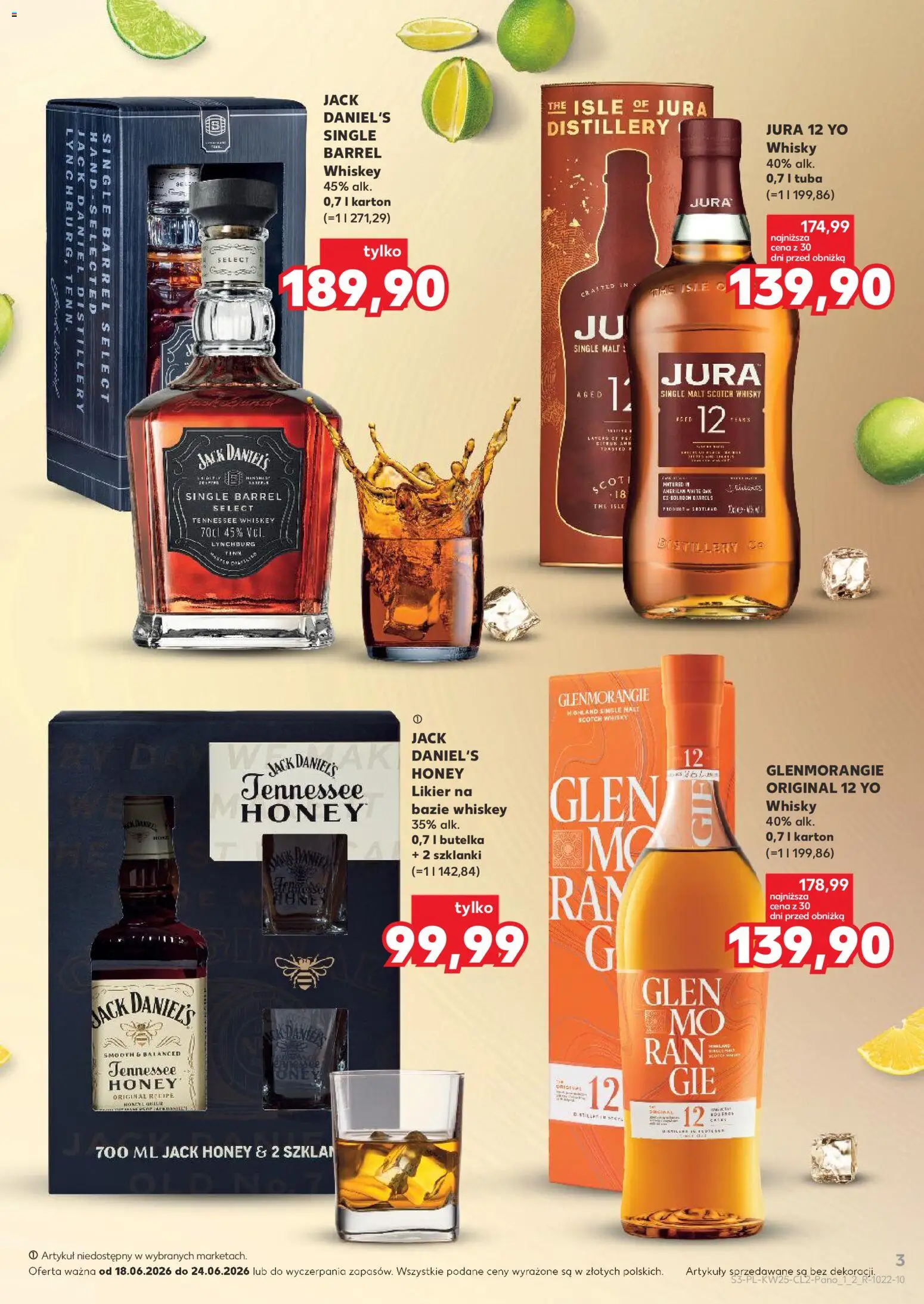 Kaufland Polsko leták - Barek od 18.06.2026 | Strana: 3 | Produkty: Tuba, Whiskey, Whisky, Jack Daniel’s