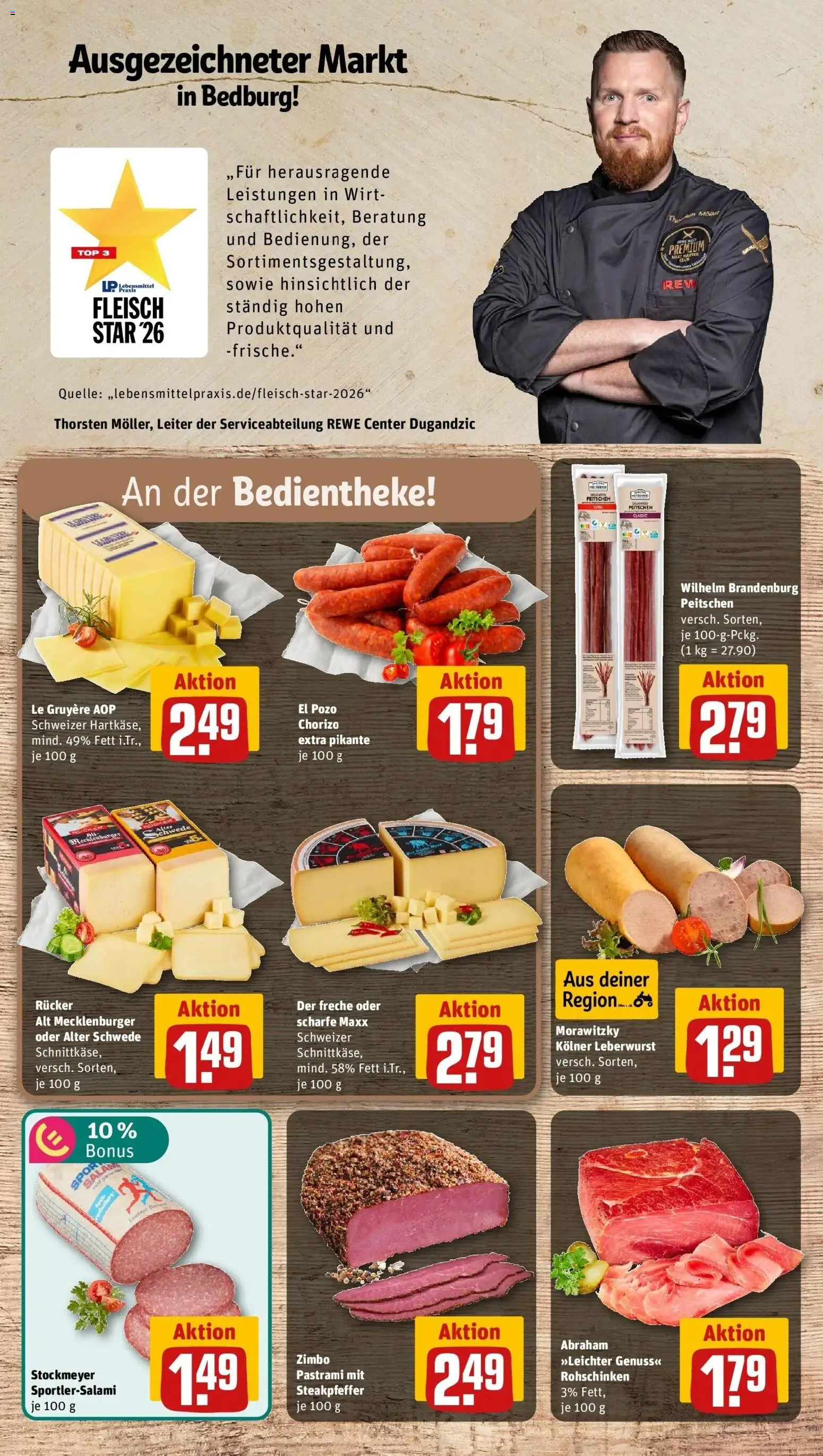 REWE Prospekt ab 26.10.2026 zum Blättern » Angebote | Seite: 9 | Produkte: Top, Fleisch, Morawitzky