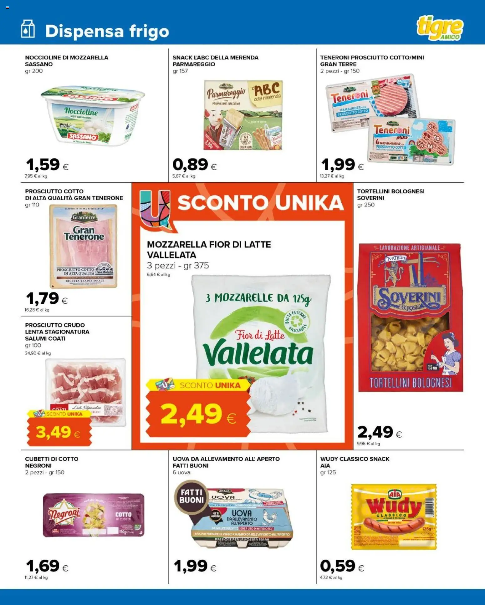 Volantino Tigre del 16/09/2026 | Pagina: 7 | Prodotti: Prosciutto Crudo, Uova, Parmigiano, Hamburger