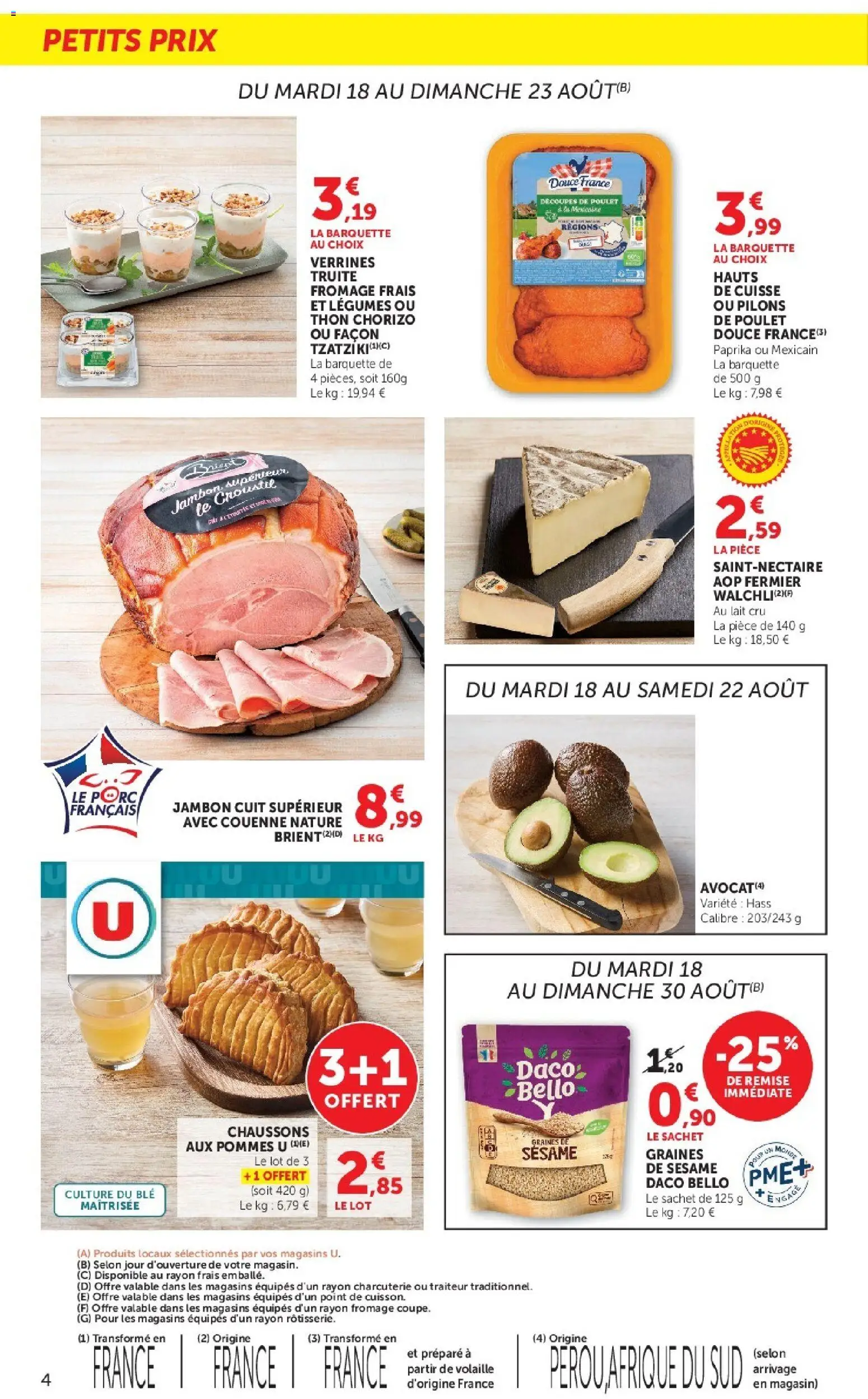 {H1} | Page: 4 | Produits: Chorizo, Graines, Sésame, Porc