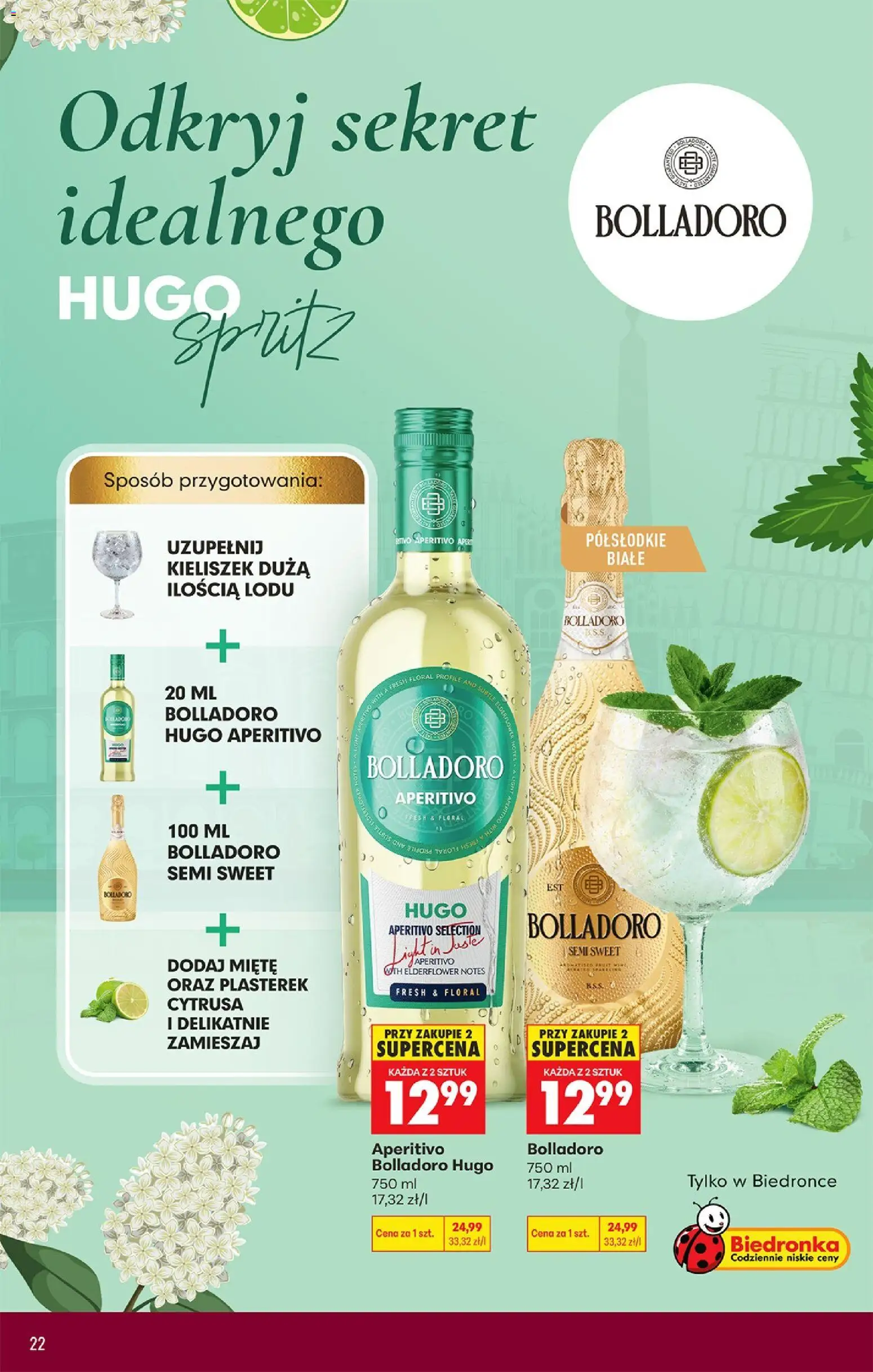 Biedronka Polsko leták - Czas na toast od 20.04.2026 | Strana: 22 | Produkty: Spritz, Aperitivo, Flora