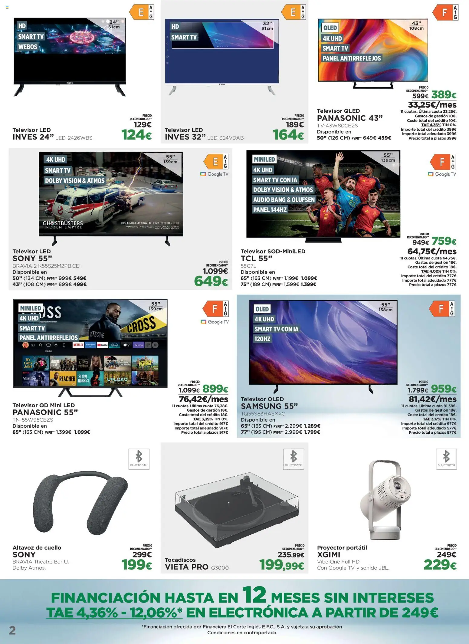 El Corte Inglés Los Tecnoprecios │ válido desde el 26/10/2026 | Página: 2 | Productos: Portátil, Televisor, Audio, Altavoz