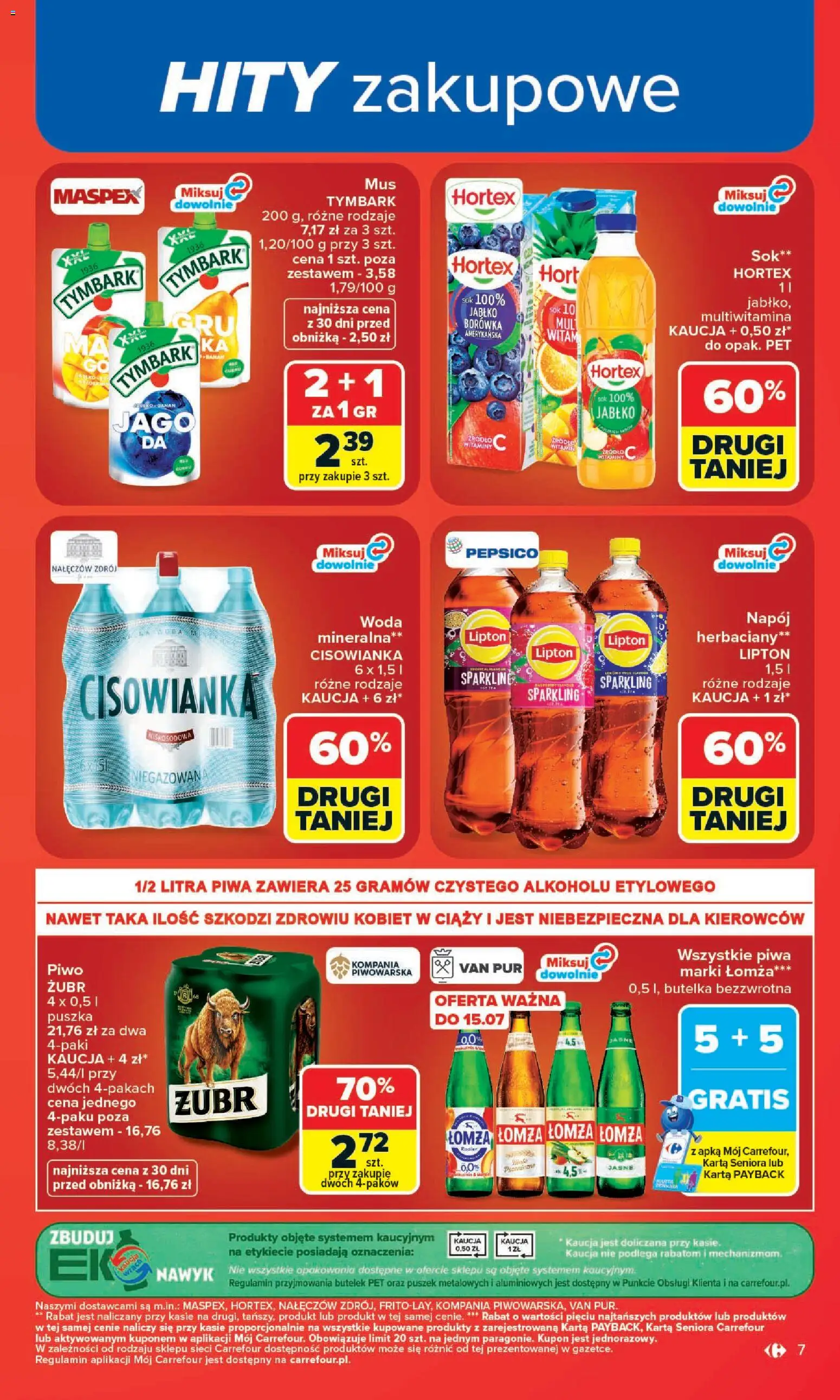 Carrefour gazetka od 13.07.2026 | Strona: 9 | Produkty: Karta, Sok, Piwo, Woda