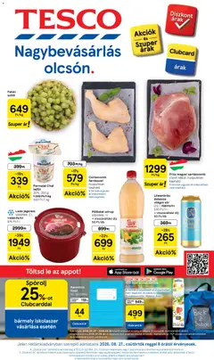 Tesco aktuális akciós újság - amely érvényes a következő dátumtól: 2026.08.27.