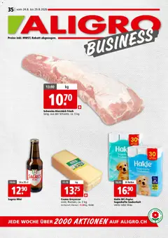 Aligro aktionen Business Schlieren, Gossau SG, Frauenfeld, Rapperswil-Jona, Sargans, Bern ab 24.08.2026 gültig
