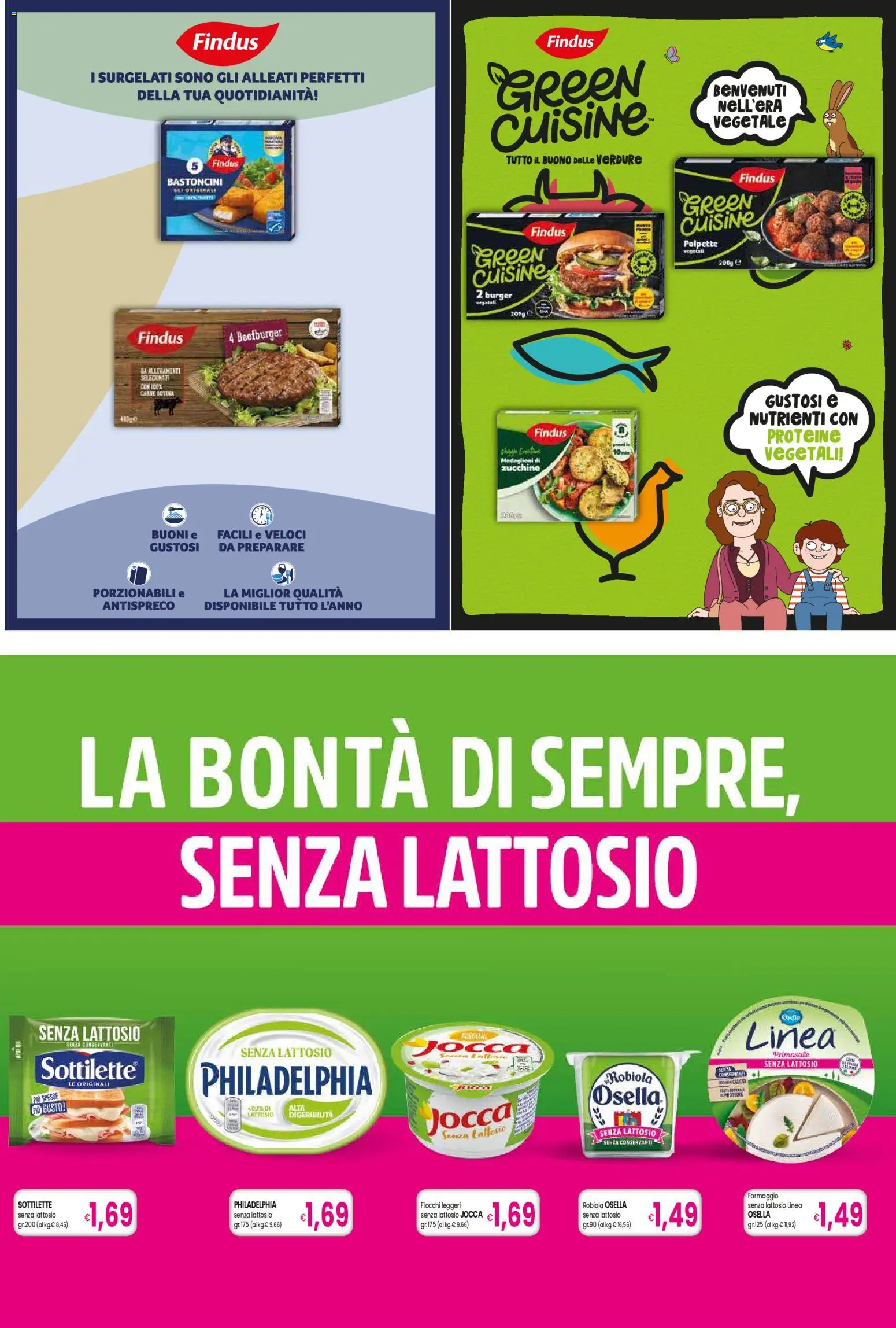 Volantino Famila del 30/07/2026 | Pagina: 2 | Prodotti: Fiocchi, Verdure, Formaggio, Robiola