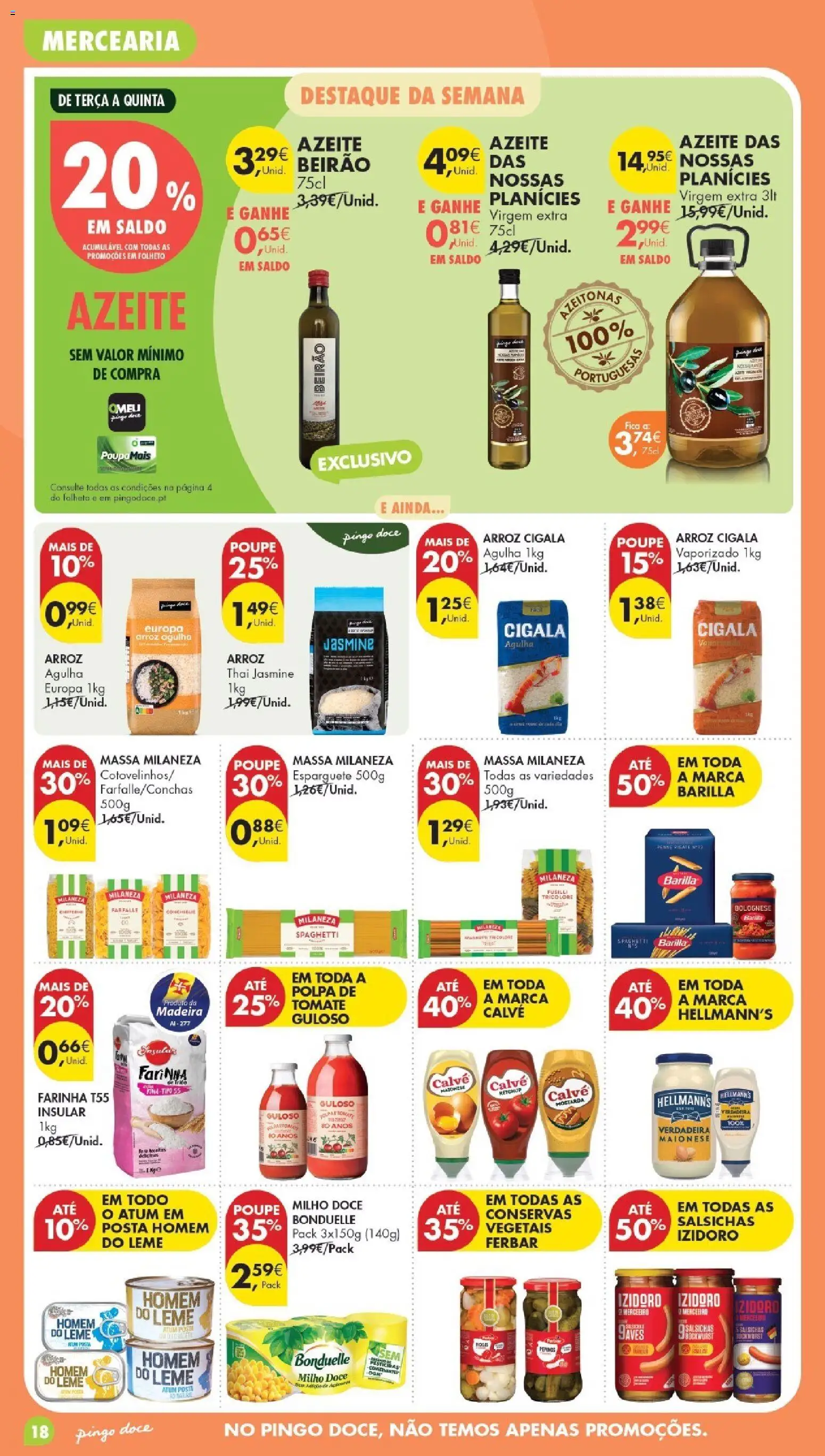 Pingo Doce Poupe Esta Semana Madeira │ válido de 11/08/2026 | Página: 18 | Produtos: Atum, Azeitonas, Mercearia, Milho