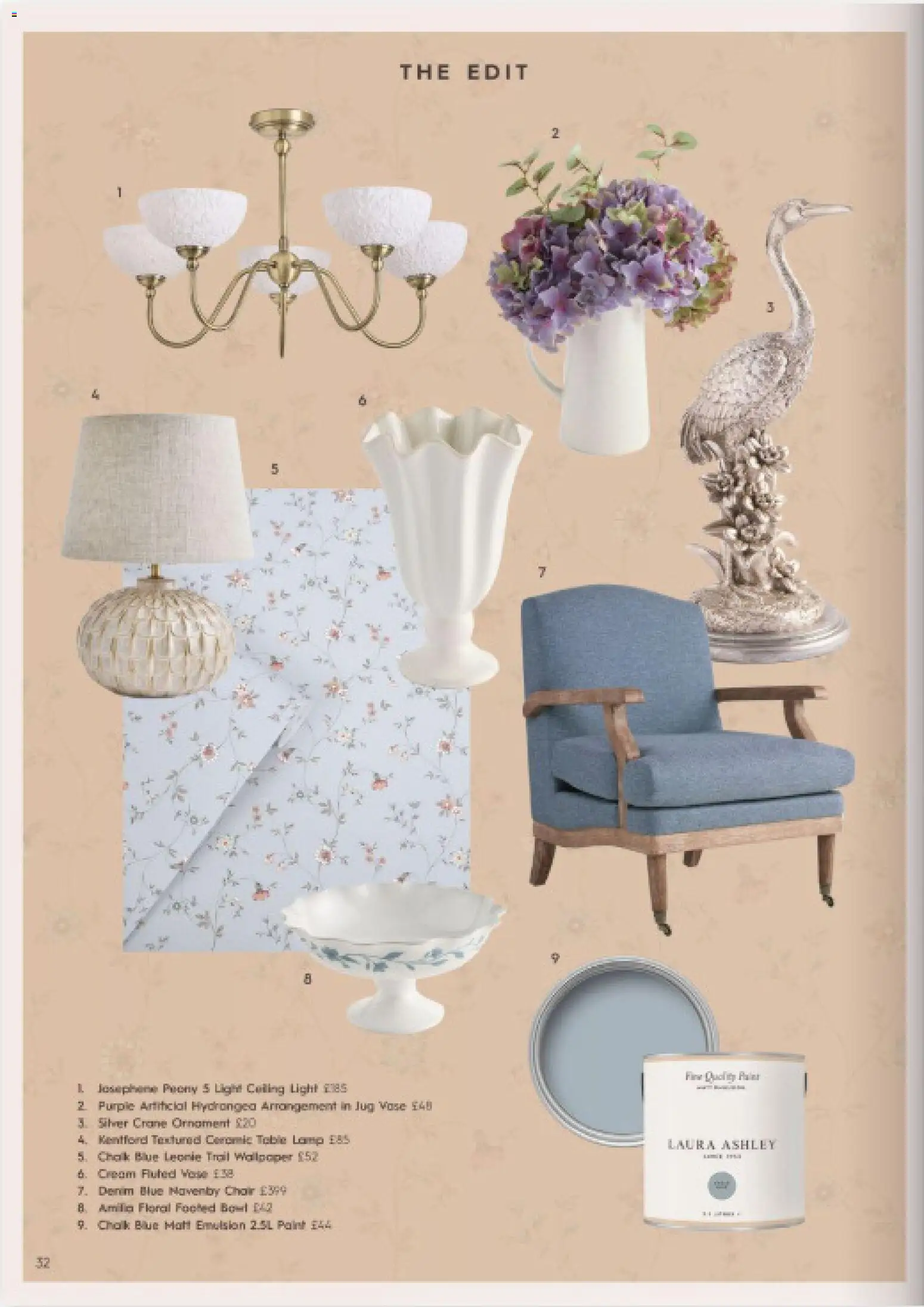 {H1} | Page: 32 | Products: Chair, Vase, Paint, Cream