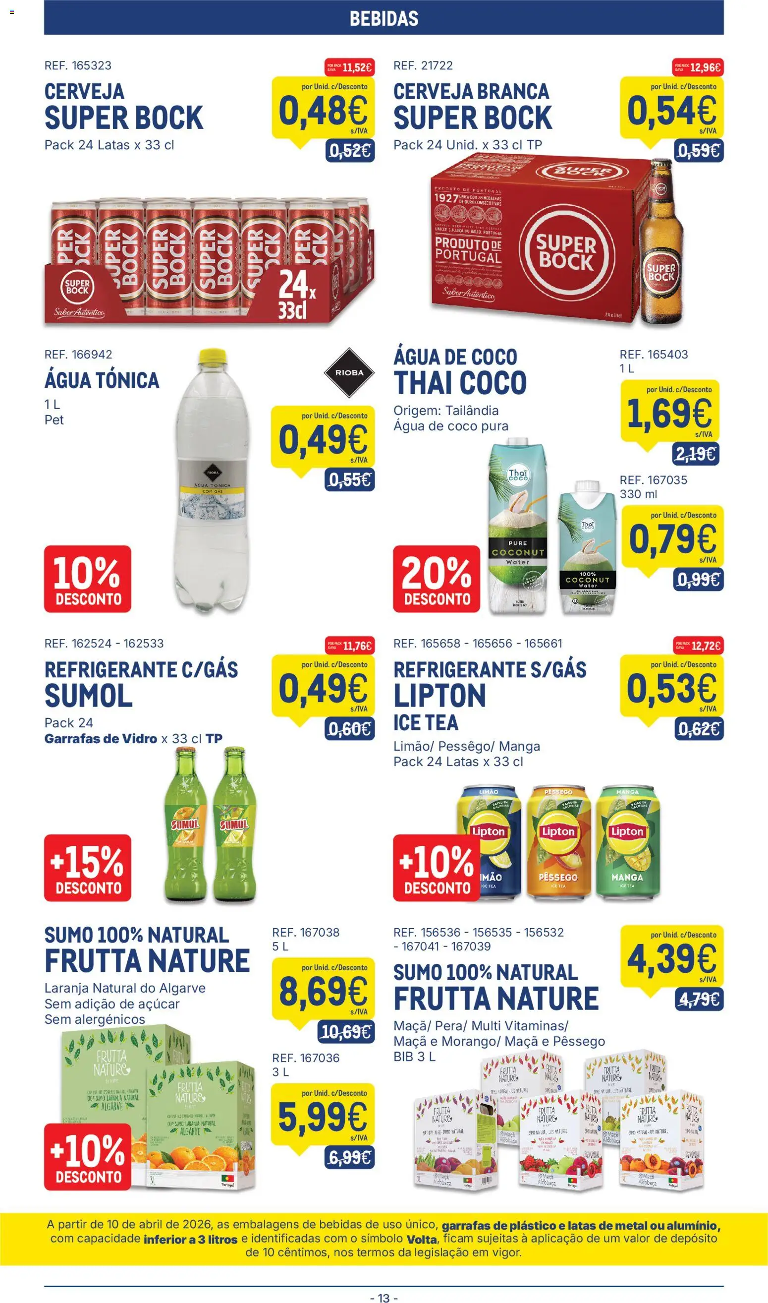Makro folheto │ válido de 06/10/2026 | Página: 13 | Produtos: Refrigerante, Água tónica, Maça, Coco