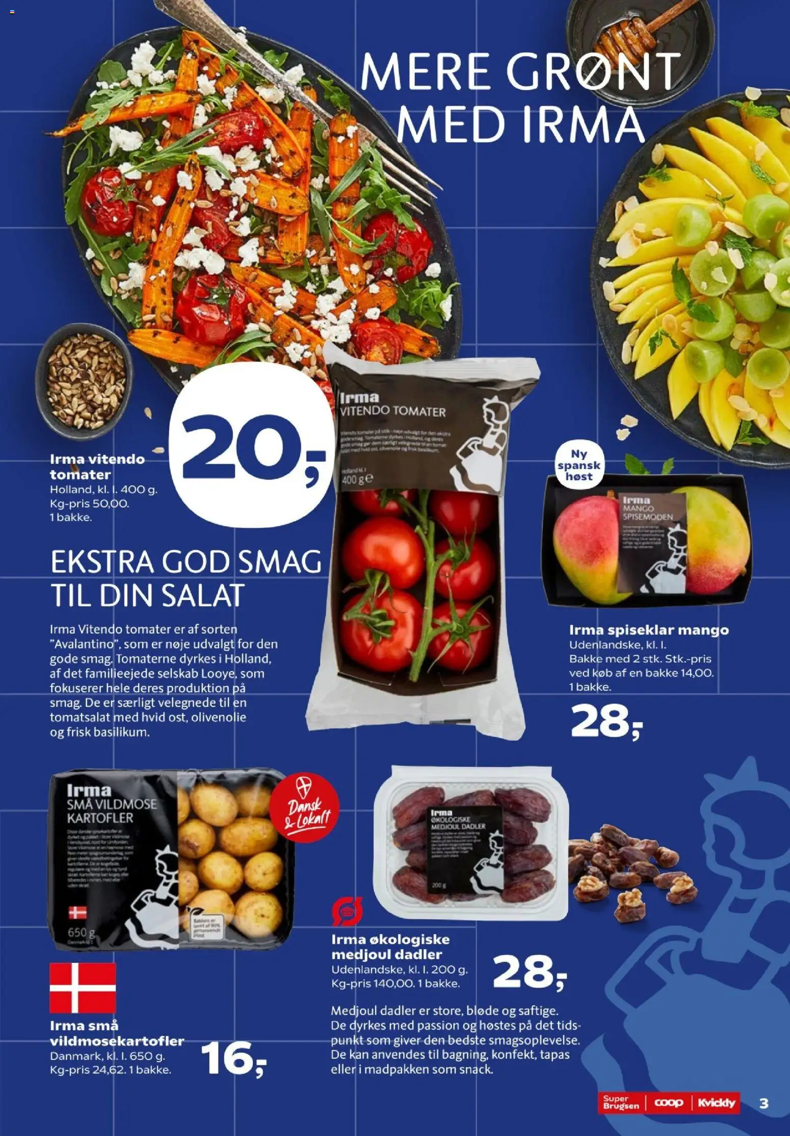 Kvickly tilbudsavis – gyldig fra 02/10/2026 | Side: 55 | Produkter: Tomater, Dadler, Olivenolie, Søm