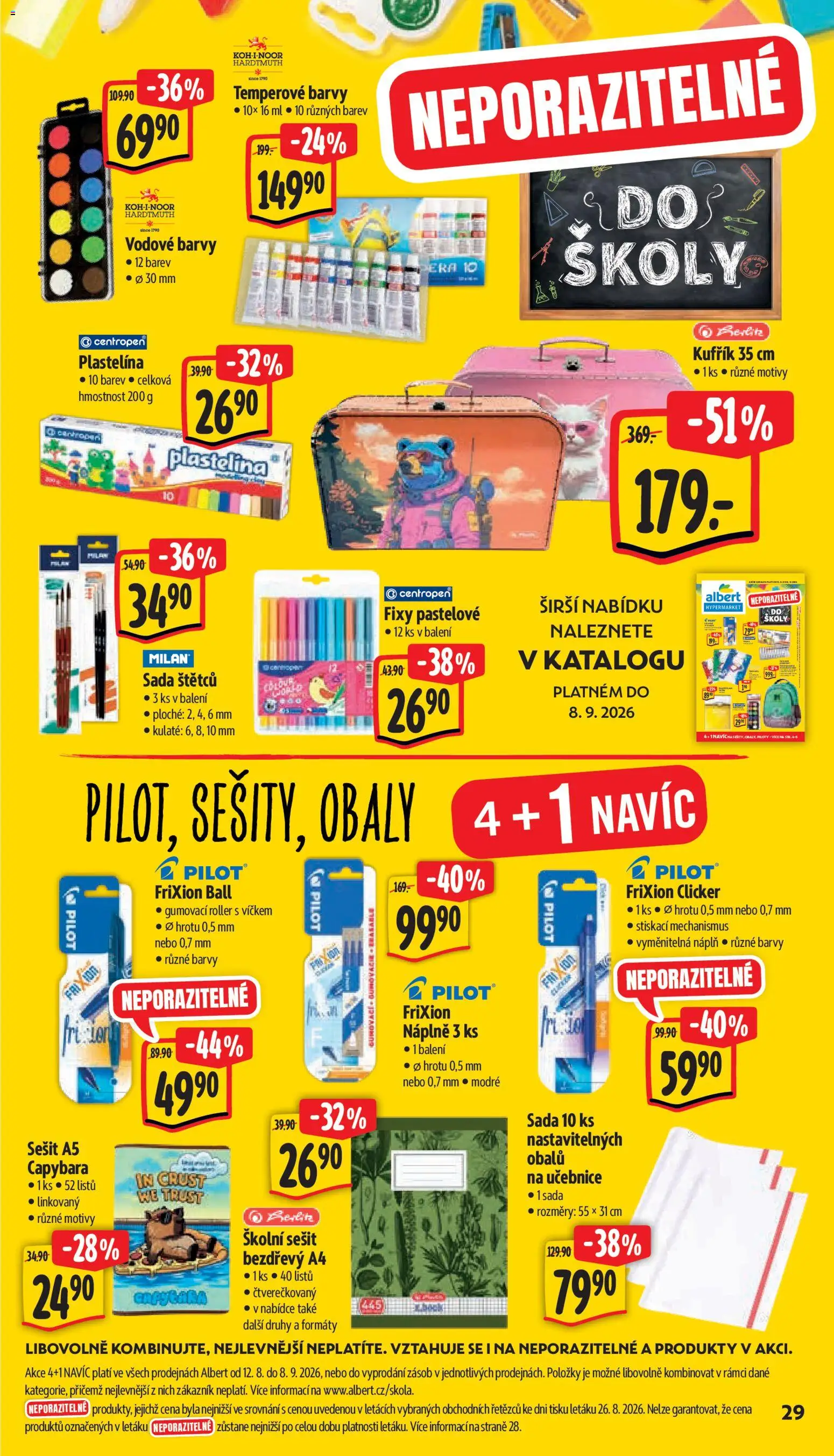 Albert leták - Hypermarket od 02.09.2026 | Strana: 37 | Produkty: Kufřík, Sešit, Fixy, Plastelína
