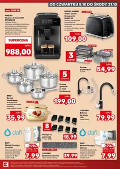 Pogląd oferty "RUSSEL HOBBS Toster czarny Honeycomb 26061-56, funkcja rozmrażania, automatyczne wyłączenie po zakończeniu opiekania, z rusztem do bułek i tacką na okruchy" - ważna od 08.10.2026 | Strona: 15