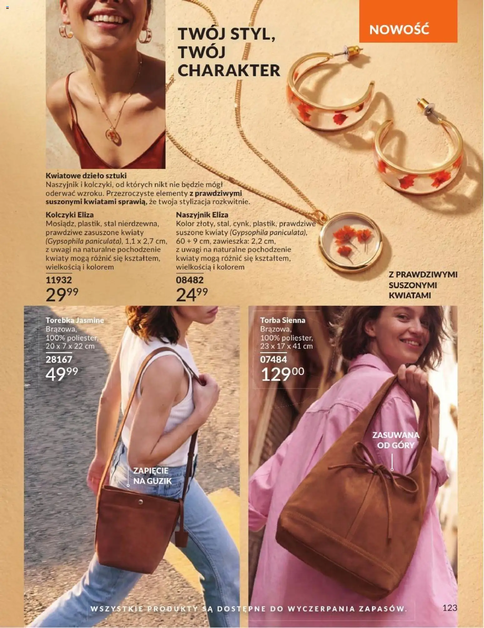 Avon Katalog 8 2026 od 01.08.2026 | Strona: 123 | Produkty: Naszyjnik, Torebka, Torba, Kwiaty