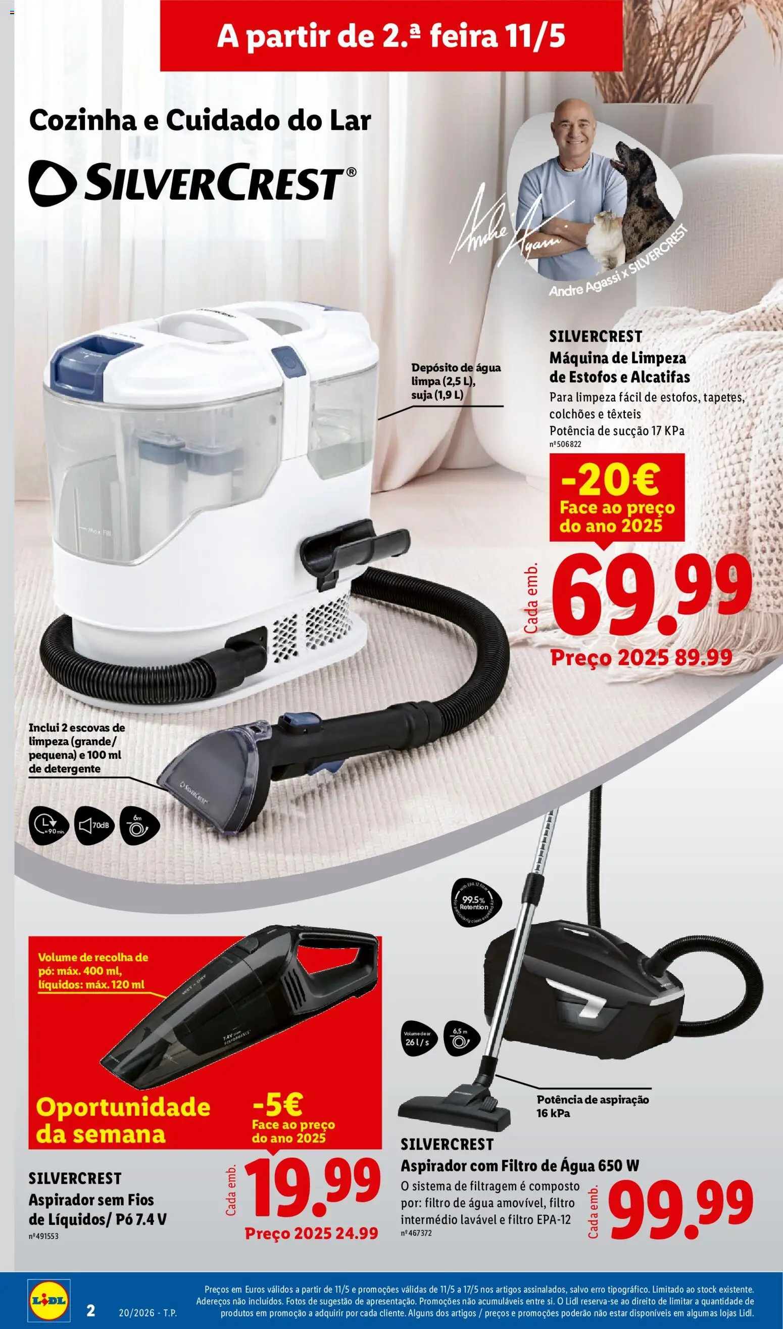 Lidl Novidades │ válido de 11.05.2026 | Página: 2 | Produtos: Agua, Filtro de água, Aspirador, Colchões
