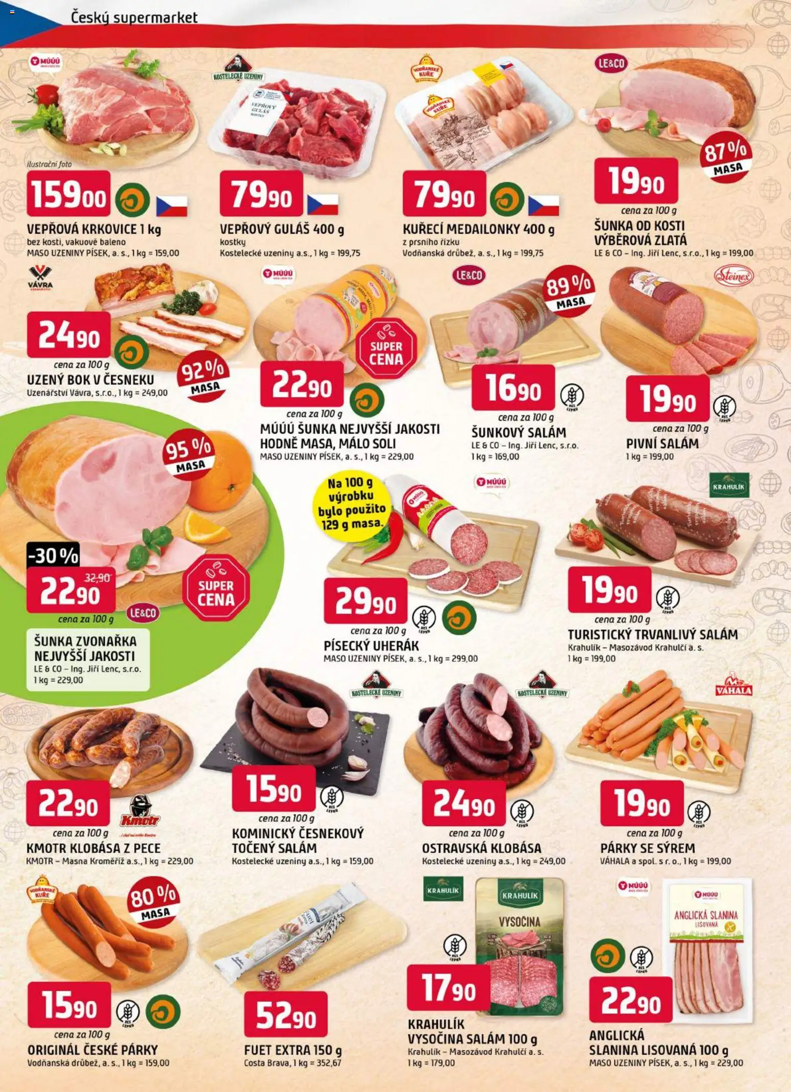 Trefa leták od 02.09.2026 | Strana: 2 | Produkty: Fuet Extra, Párky, Točený salám, Fuet