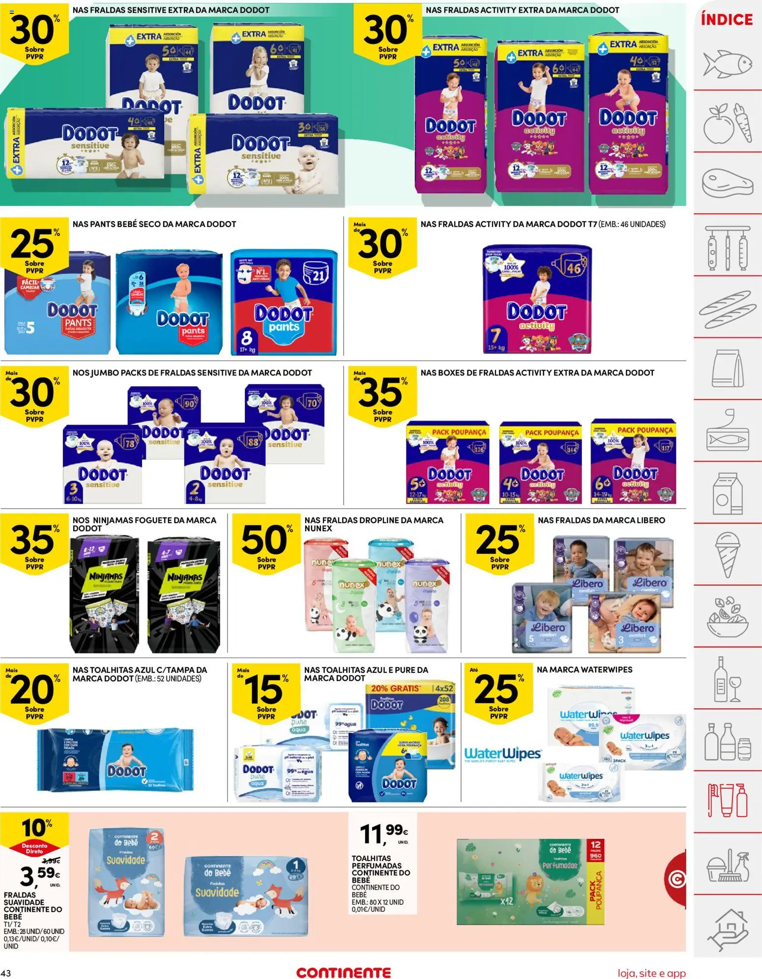 Continente folheto │ válido de 20/10/2026 | Página: 45 | Produtos: Agua, Fraldas