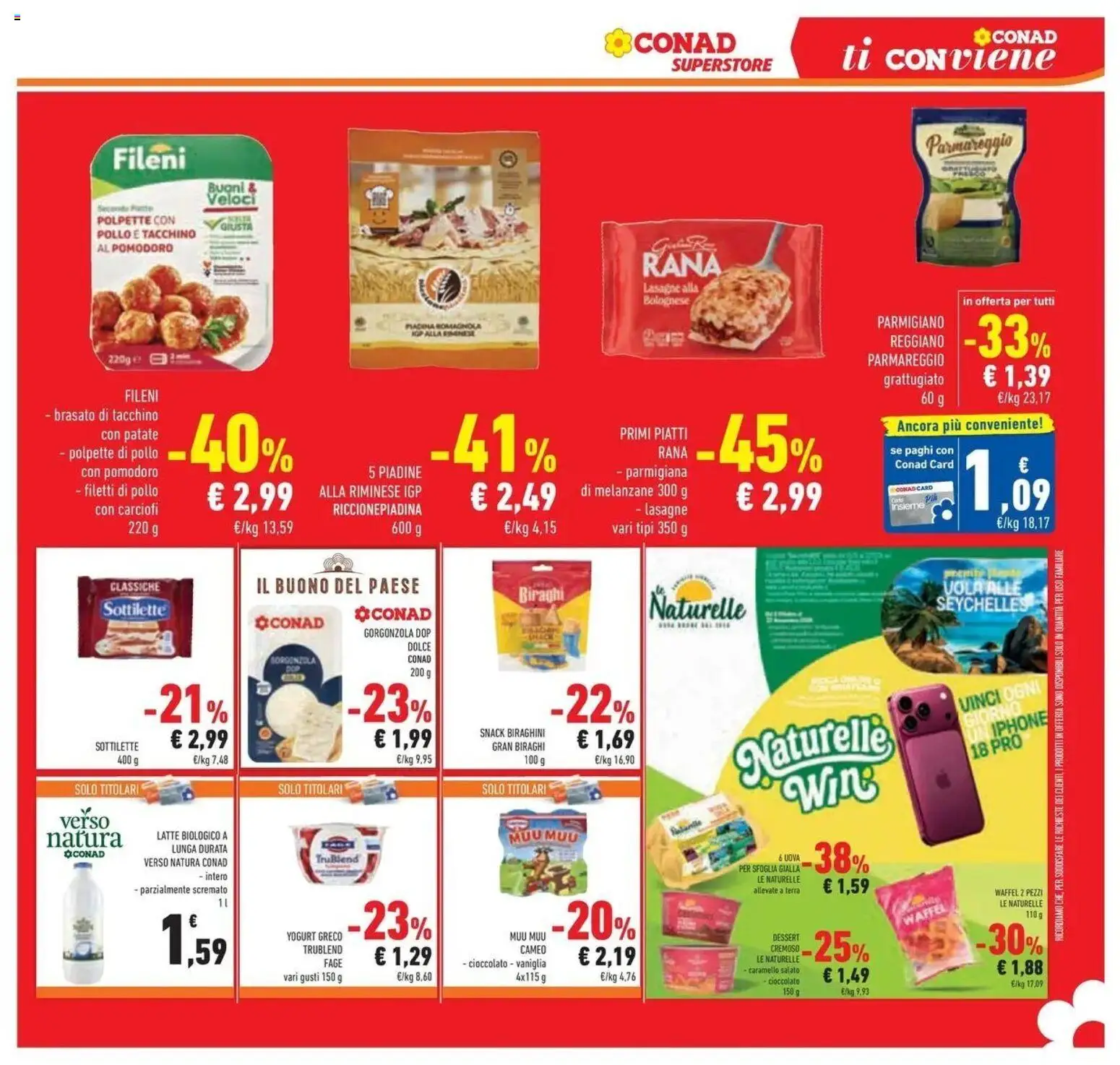 Volantino Conad del 07/10/2026 | Pagina: 29 | Prodotti: Piatti, Piadina, Gorgonzola, Polpette