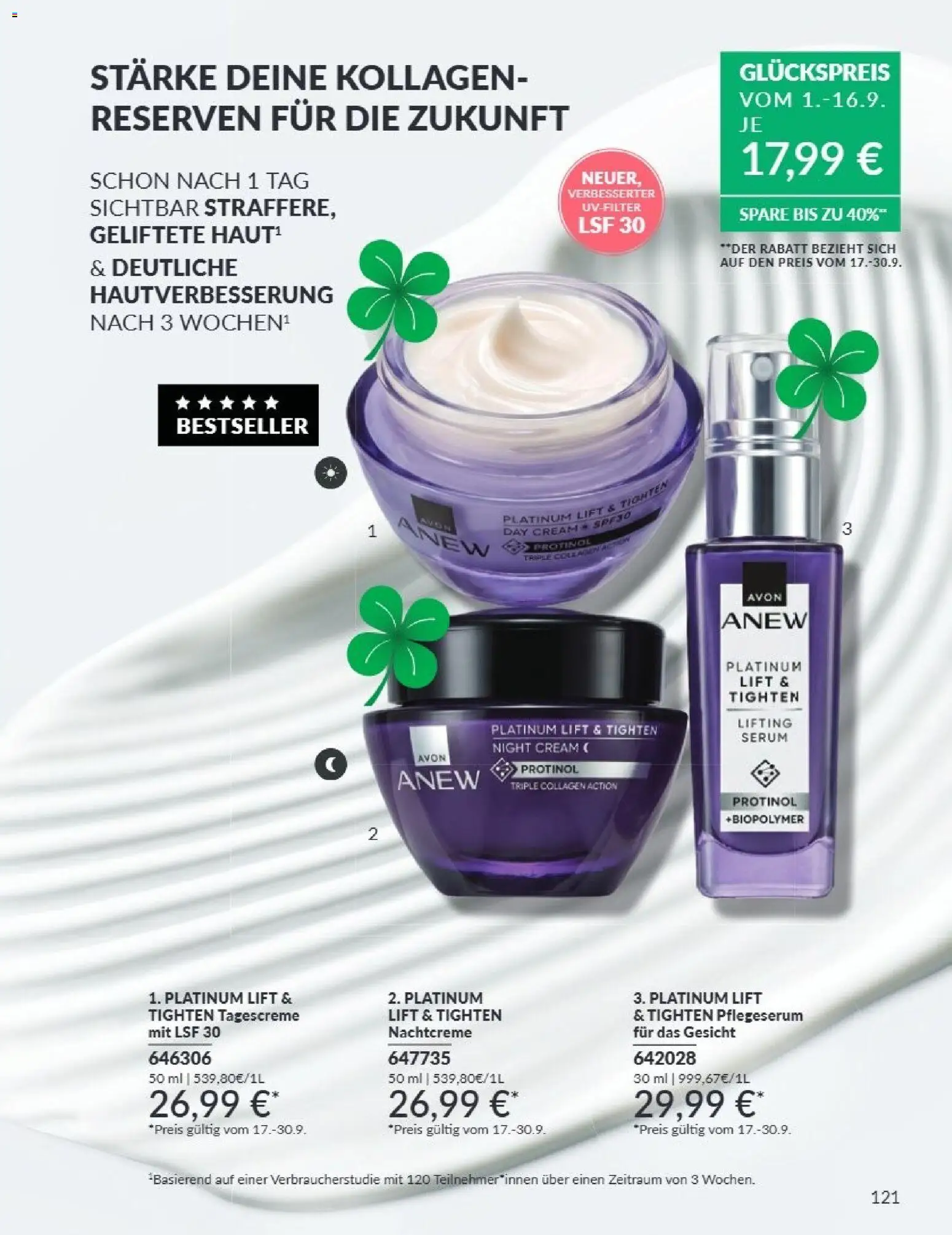 AVON Katalog September 2026 – gültig ab 01.09.2026 | Seite: 117 | Produkte: Serum, Tagescreme, Nachtcreme