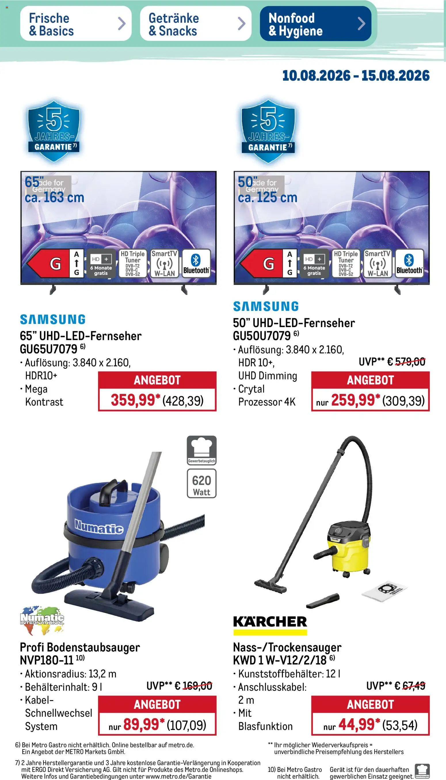 Metro NonFood-Angebote – gültig ab 10.08.2026 | Seite: 11 | Produkte: Kabel, Samsung