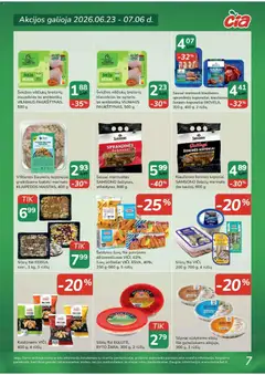 ČIA MARKET leidinys galioja nuo 2026.06.23 | Puslapis: 7 | Prekių: Vištienos, Kiaulienos, Silkių filė, Vištiena