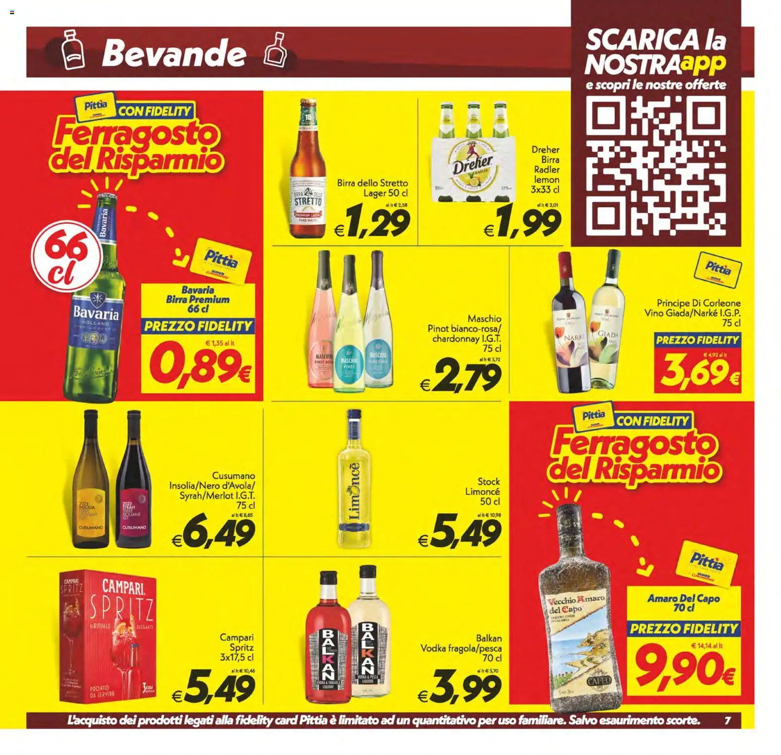 Volantino SuperConveniente del 11/08/2026 | Pagina: 7 | Prodotti: Campari, Birra, Bevande, Vino