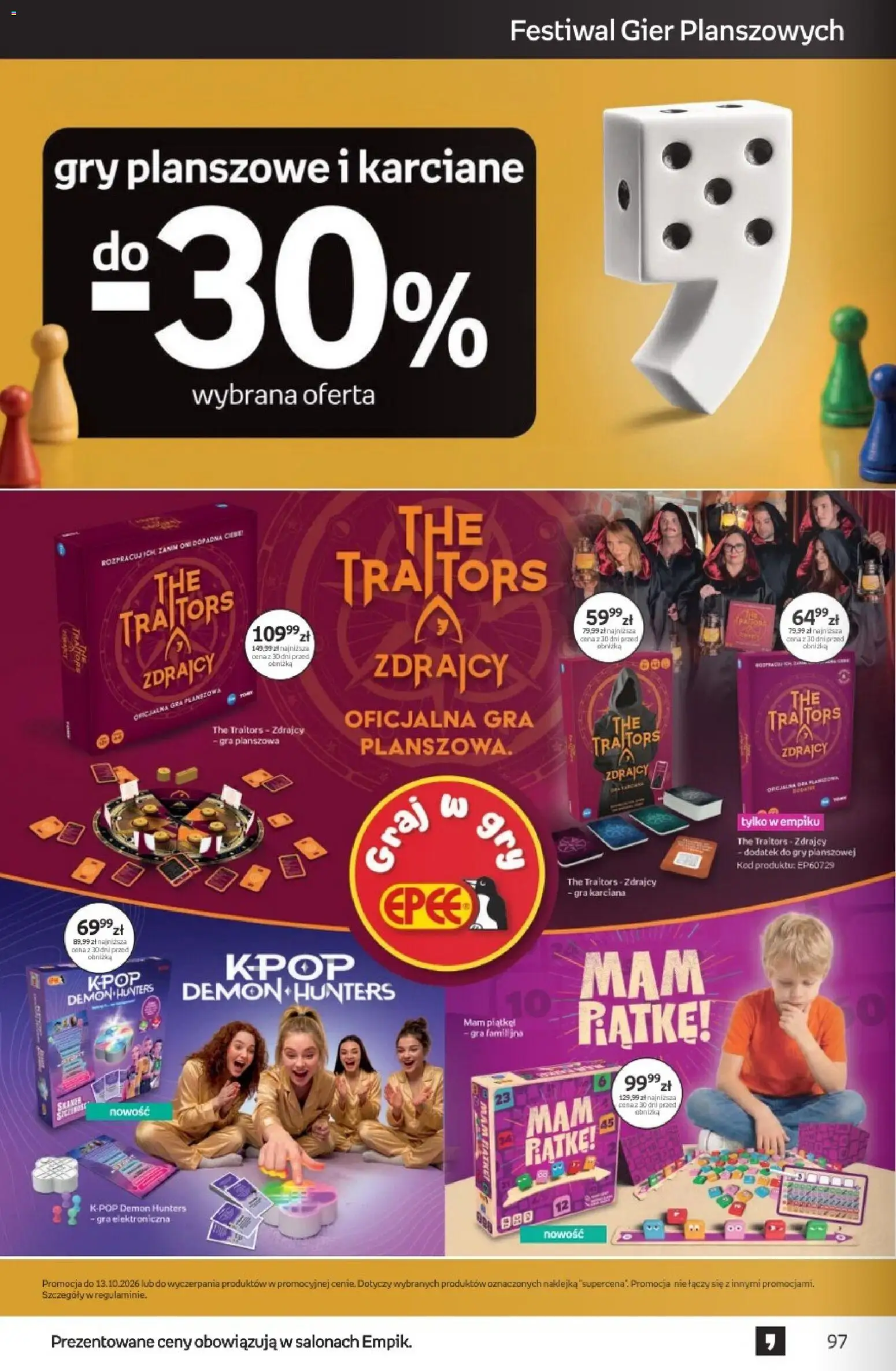 Empik promocje - Tom kultury Zabawki od 23.09.2026 | Strona: 6 | Produkty: Gra, Gry planszowe, Gry