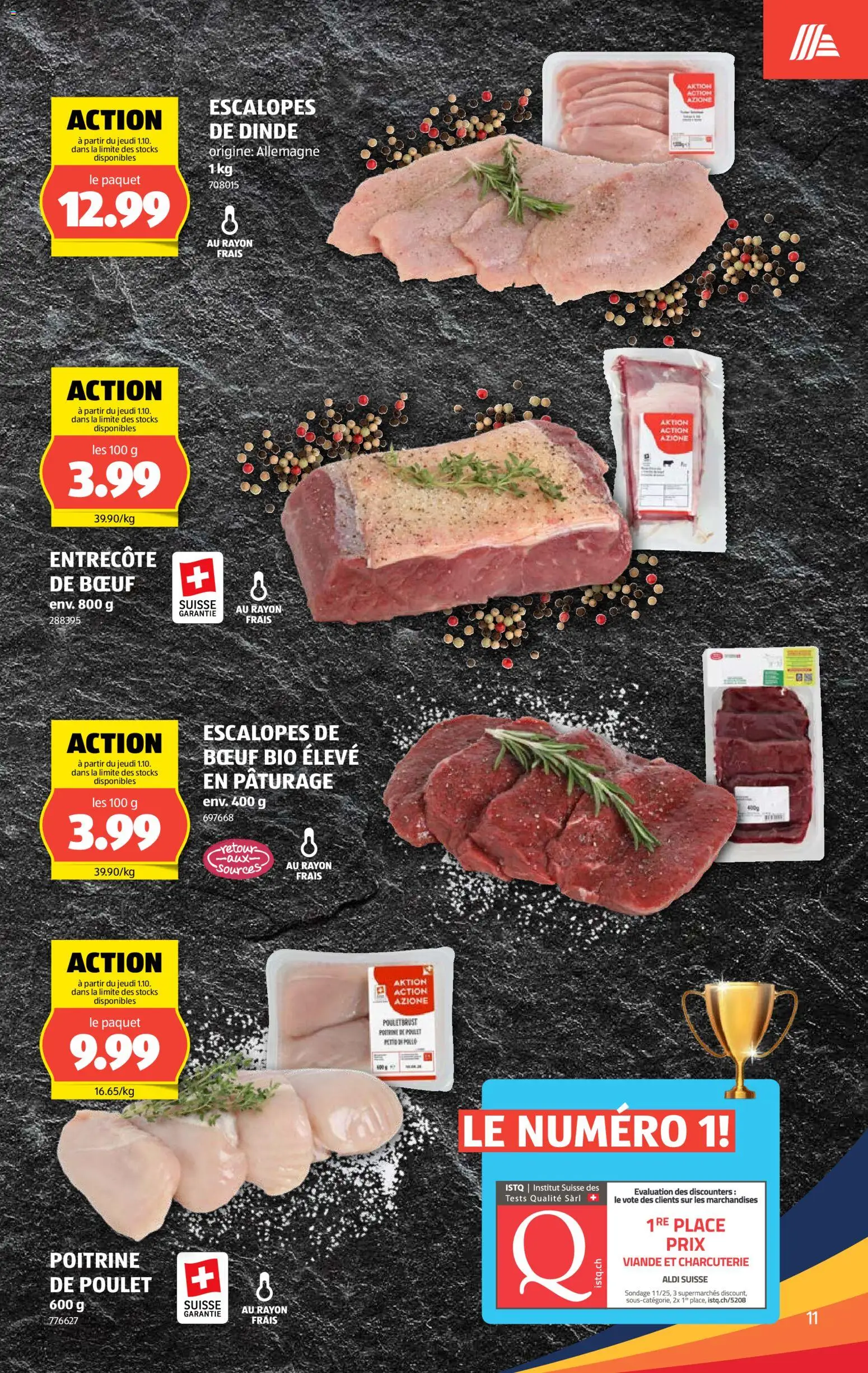 Aldi aktionen FR – gültig ab 01.10.2026 | Seite: 11 | Produkte: Pouletbrust