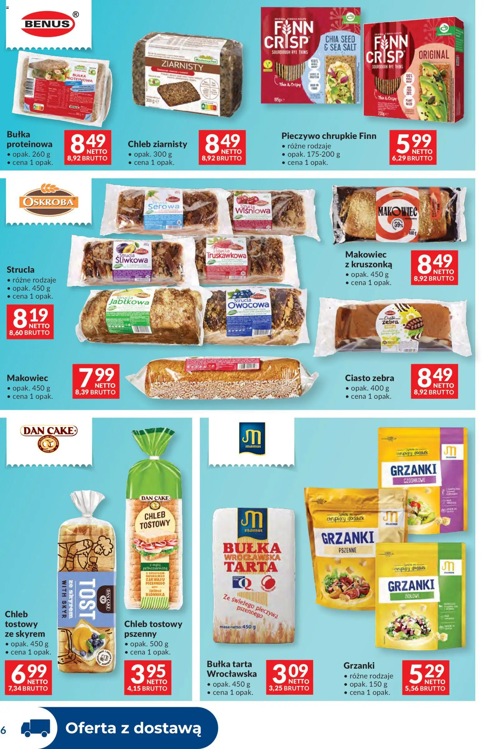 Makro gazetka - Dystrybucja do sklepów od 29.09.2026 | Strona: 6 | Produkty: Pieczywo, Bułka tarta, Bułka, Grzanki