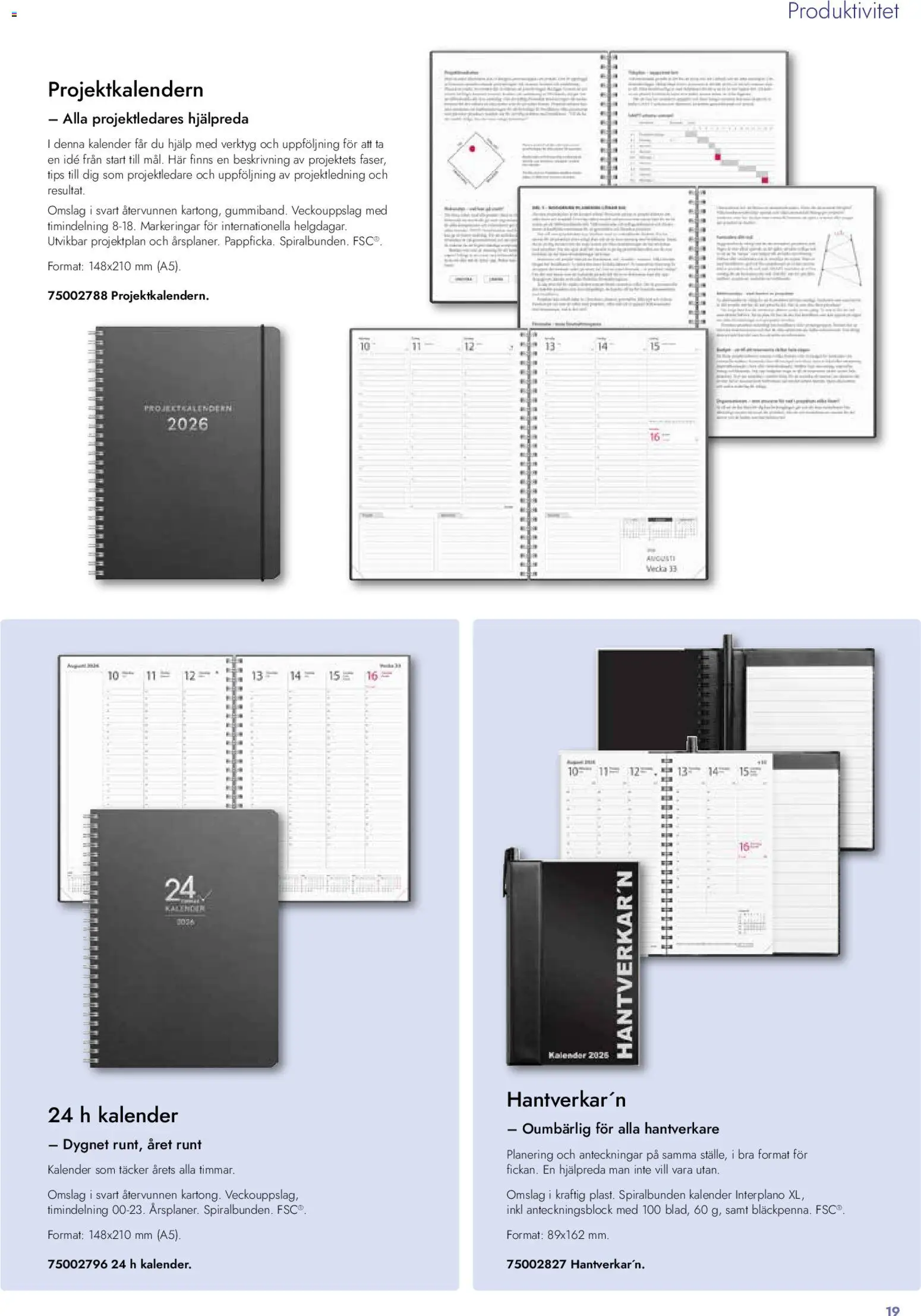 Lyreco reklamblad aktuell från 26.01.2026 | Sida: 19 | Produkter: Anteckningsblock, Kalender