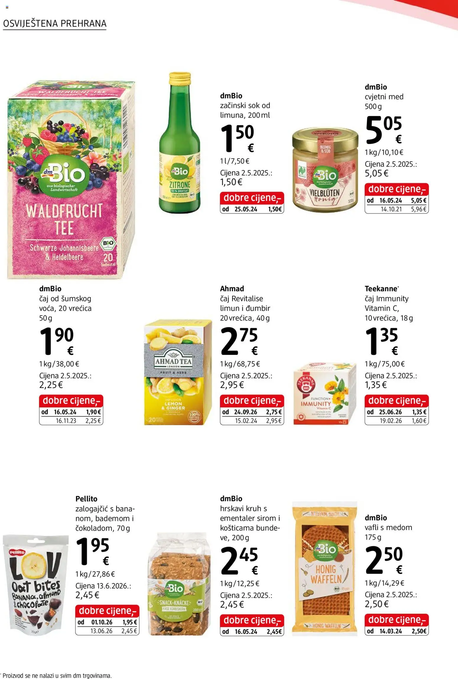 DM katalog | vrijedi od 01.10.2026 | Stranica: 4 | Proizvodi: Med, Kruh, Vafli, Limun