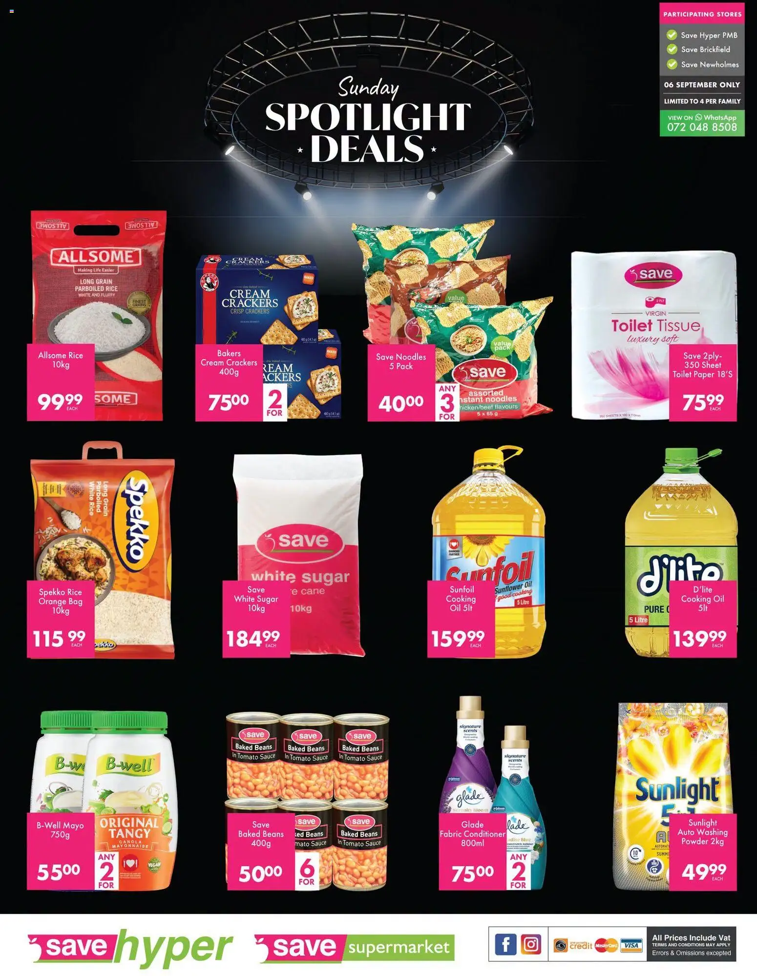 New Save catalogue – valid from 06/09/2026 | Page: 2 | Products: Crackers, Oil, Noodles, Mayonnaise