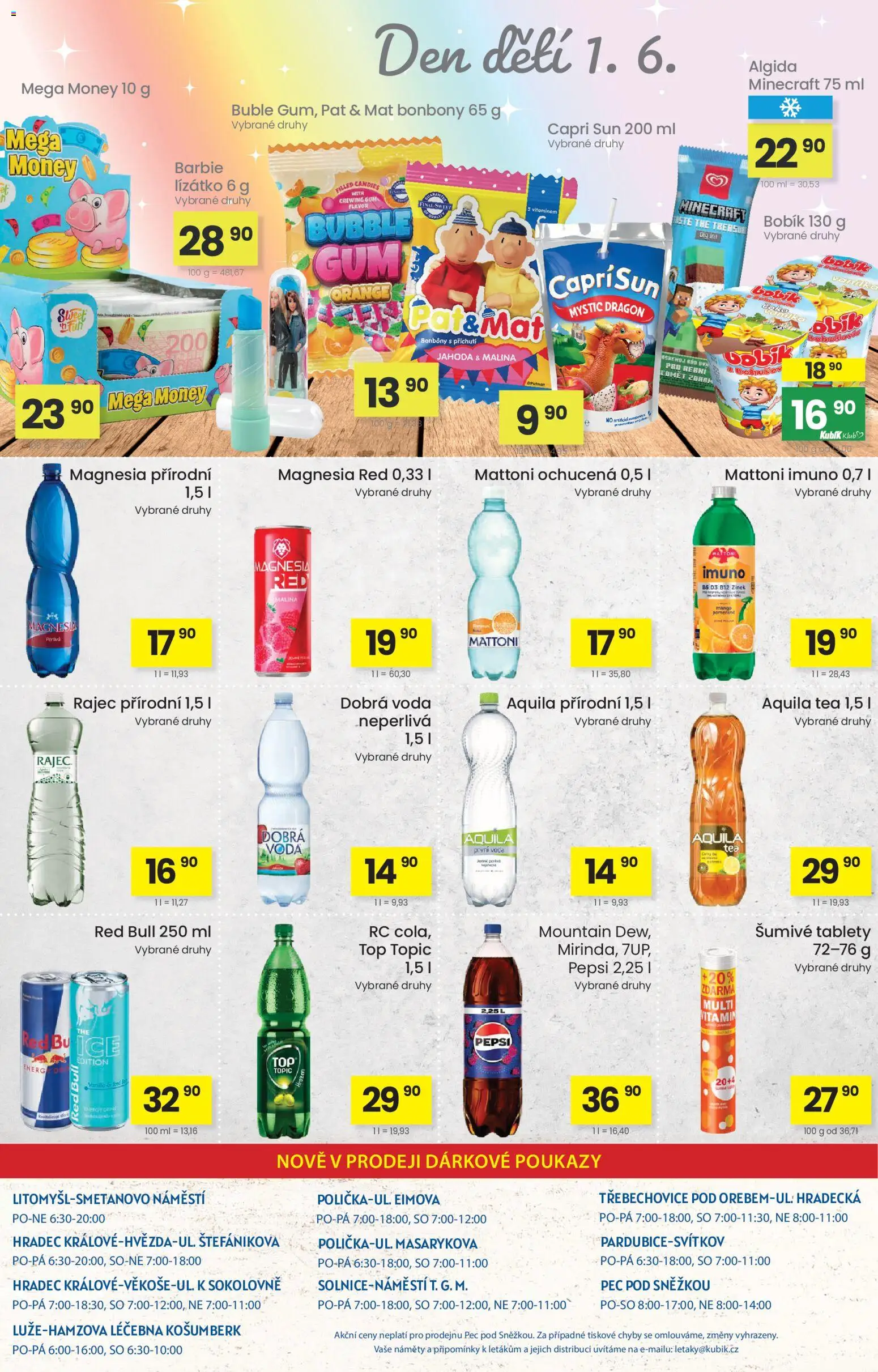 Kubík leták od 26.05.2026 | Strana: 4 | Produkty: Pepsi, Bonbóny, Aquila, Magnesia Red