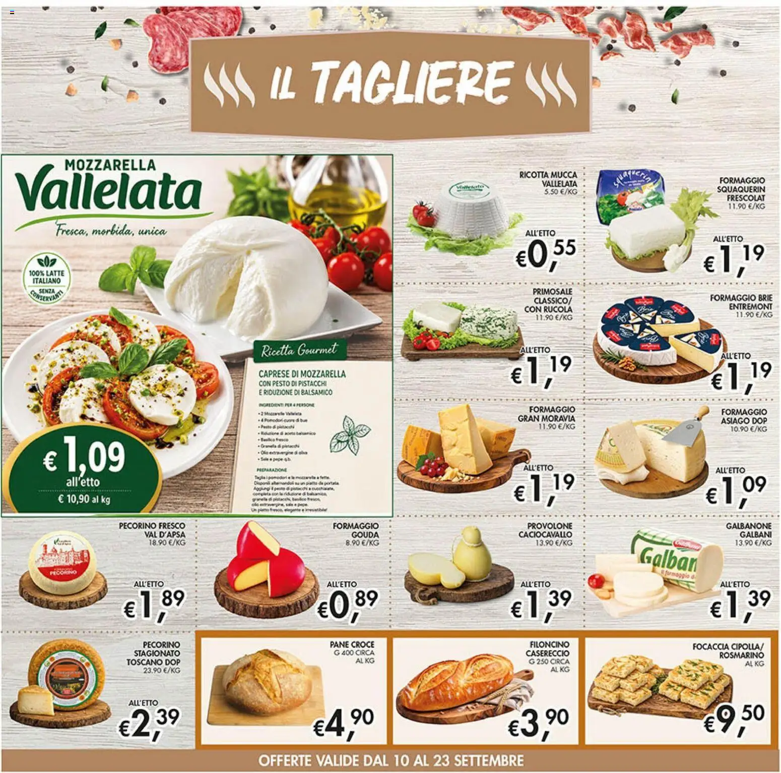 Volantino Coal del 10/09/2026 | Pagina: 10 | Prodotti: Formaggio, Tagliere, Pecorino, Mozzarella vallelata