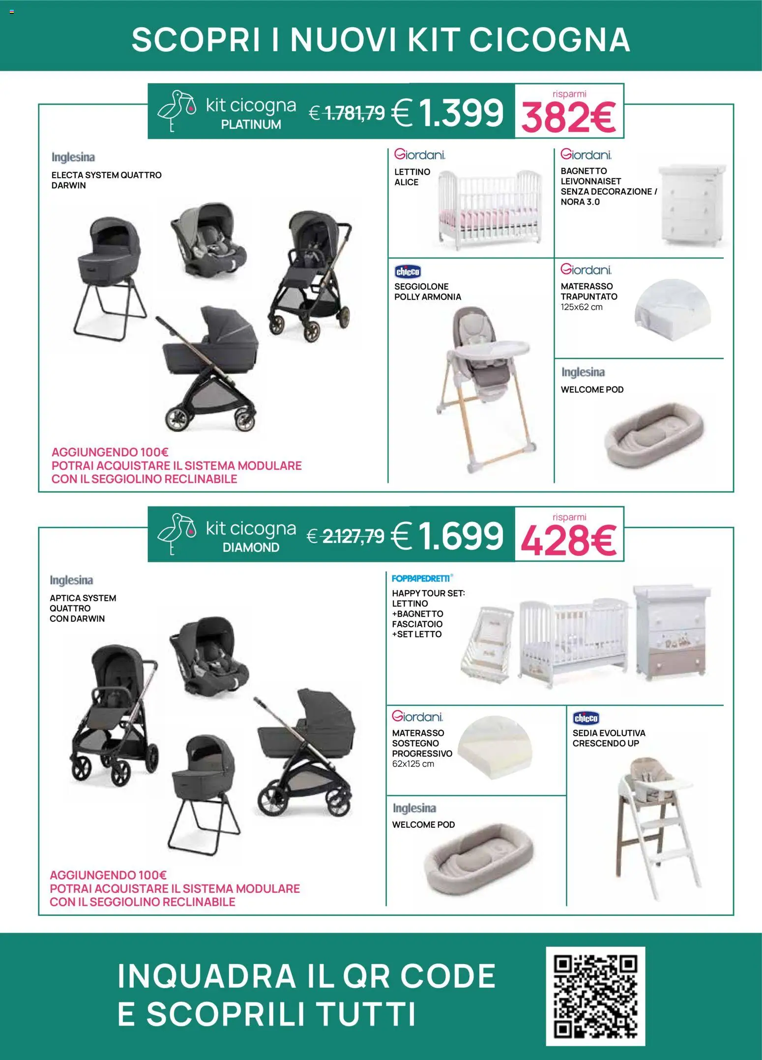 Volantino Prenatal del 08/10/2026 | Pagina: 19 | Prodotti: Lettino, Letto, Materasso, Fasciatoio
